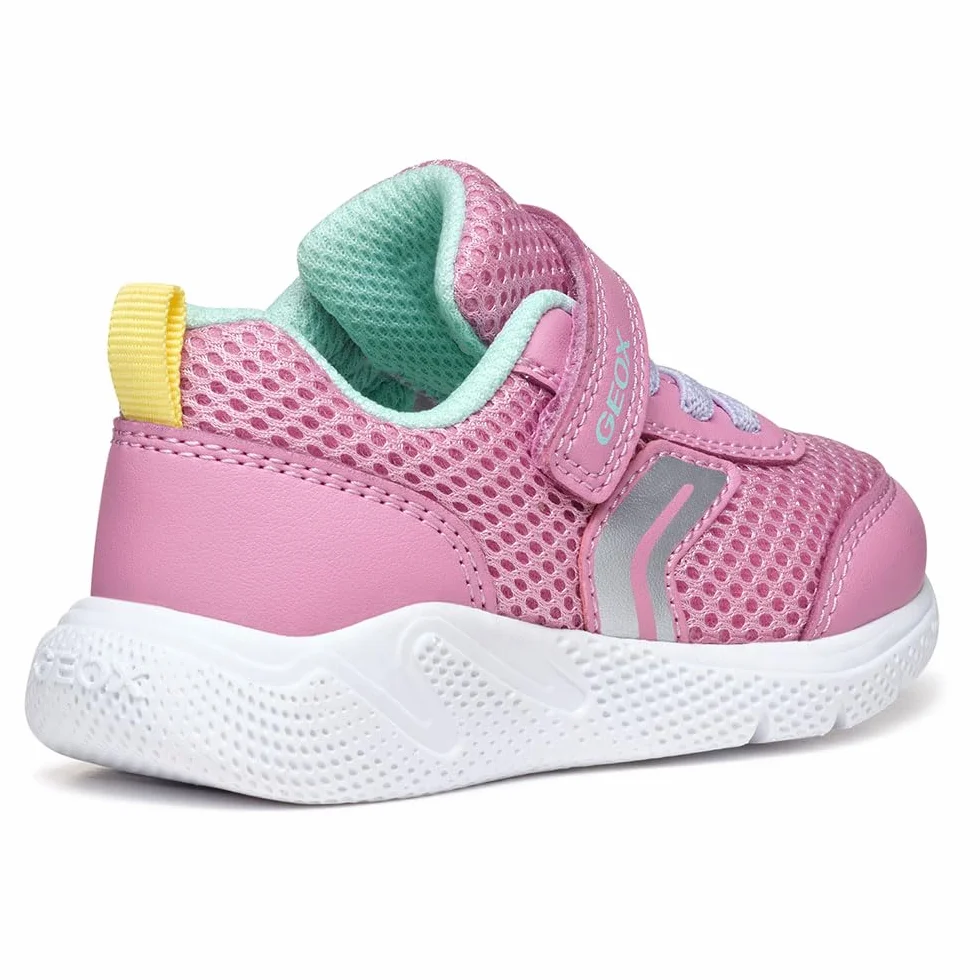 Geox Niemowlęta B SPRINTYE Girl D Sneakers, różowe/Watersea, 23 EU, różowy, 23 EU
