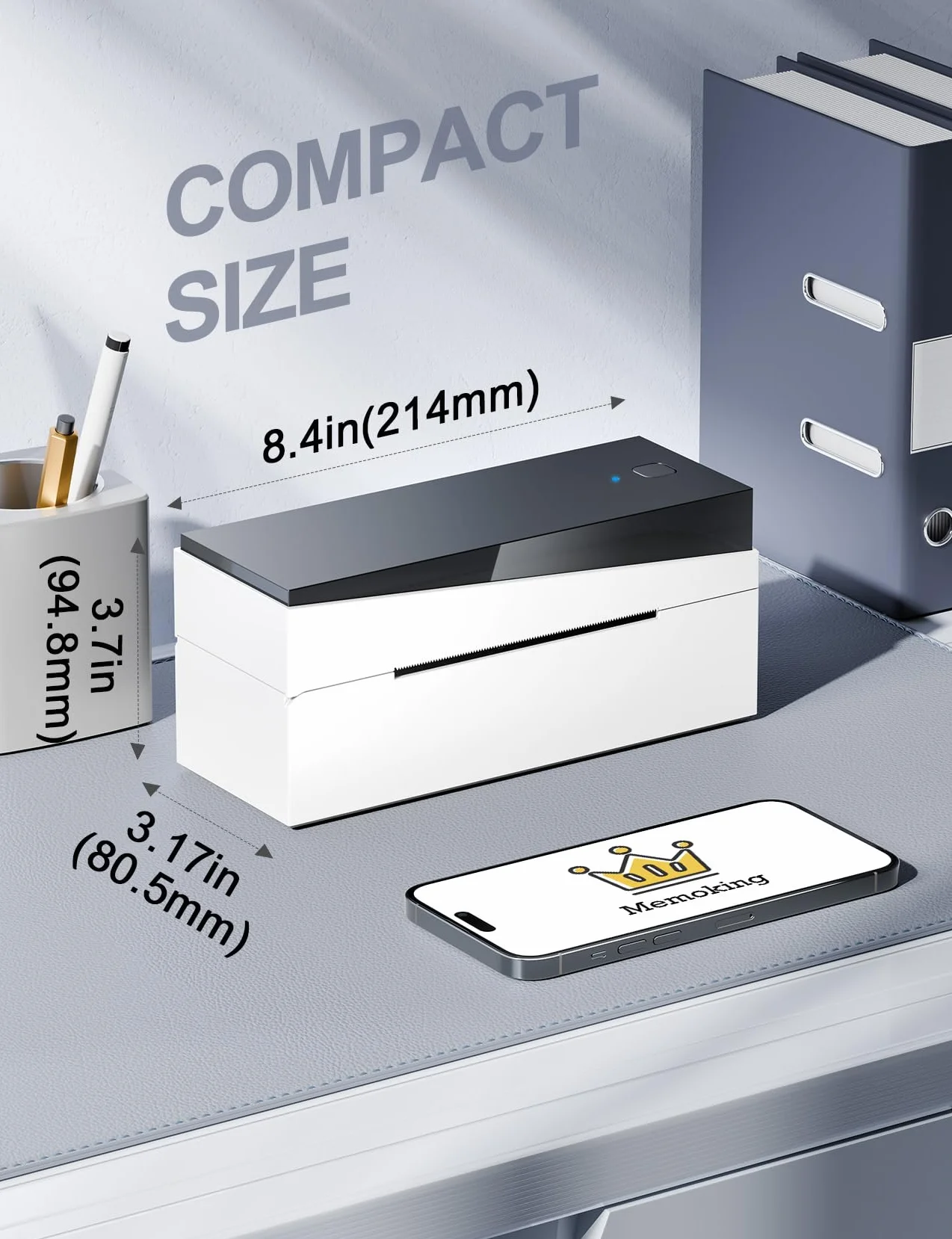 Memoking Drukarka etykiet Bluetooth DHL, przenośna drukarka termiczna 4 x 6 etykiet dla małych firm rodzinnych, 249-BT Label Printer do Ebay, Etsy, UPS, USPS, Amazon, Royal Mail, Hermes, Shopify