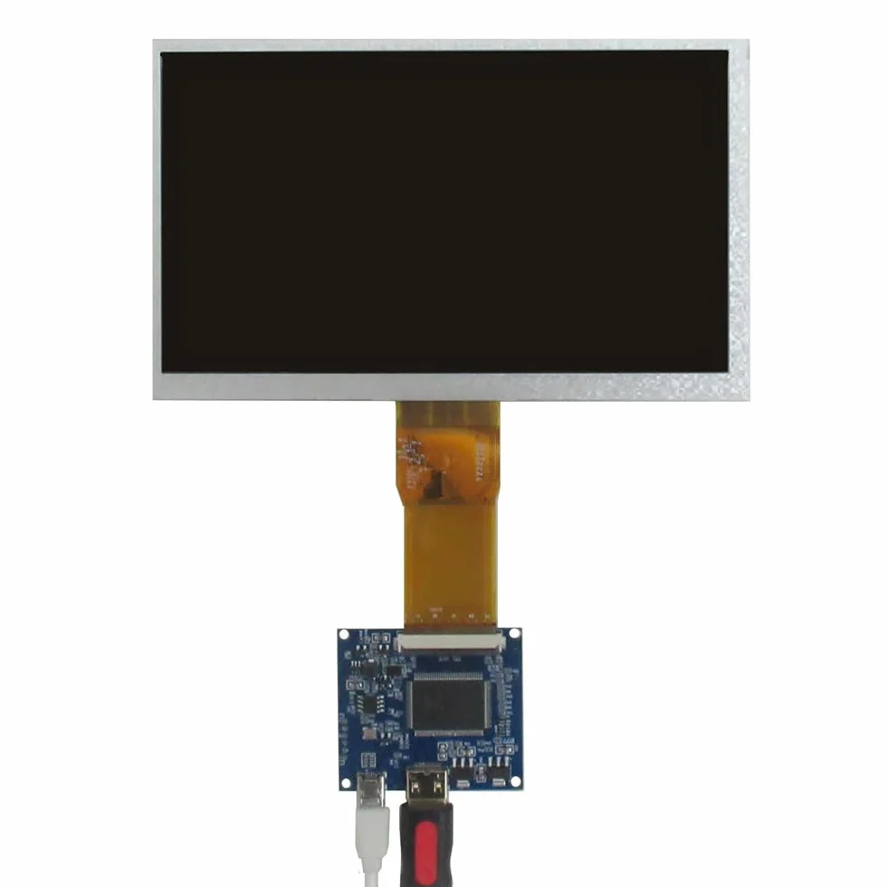 Uniwersalny wyświetlacz LCD 1024 x 600 cm (7") (1024 x 600 cm), uniwersalny wyświetlacz LCD, mini HDMI, płyta sterująca sterownikami Raspberry Pi PC, komputer stacjonarny, monitor drugi ekran.