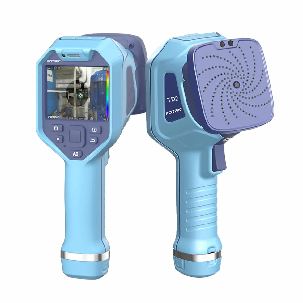 Kamera akustyczna TD2, mikrofony cyfrowe 64 MEMS, zakres częstotliwości 2 ~ 100 kHz, kamera wizualna 13 MP, 66° × 52°FOV, wykrywacz wycieku sprężonego powietrza, ekran dotykowy IPS 3,5 cala
