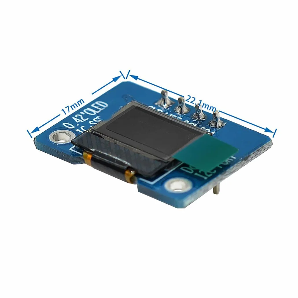 Hailege 2 sztuki 0,42" 72 x 40 IIC I2C OLED moduł wyświetlacza LCD 0,42 cala 72 x 40 cm OLED LCD moduł ekranu biały 3,3 V (IIC)