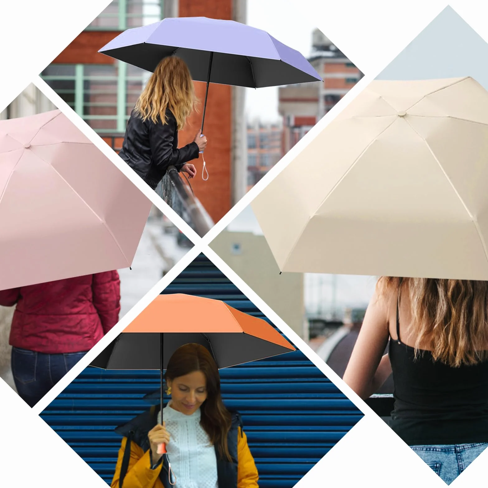 Mini Parasol Kieszonkowy, Składany Parasol Przeciwwiatrowy, Parasol Przeciwsłoneczny, Codzienne Podróże, Zawiera Pudełko Do Przechowywania, Chowany Uchwyt, Unisex
