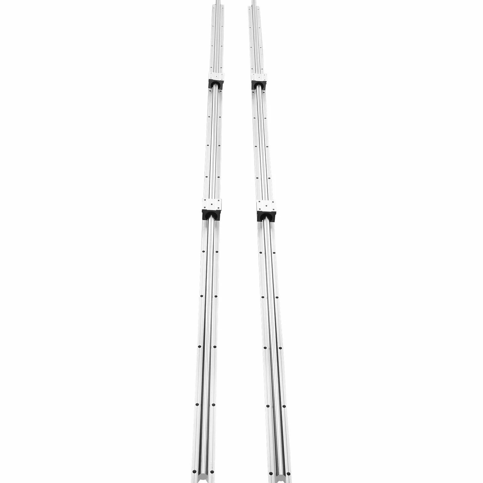 VEVOR Prowadnica liniowa 2 szt. SBR20-2200 mm stal węglowa aluminiowa szyna prowadząca z 4 szt. bloki ślizgowe SBR20UU, łożysko liniowe, blok łożyskowy CNC części do frezarki/tokarki 3D