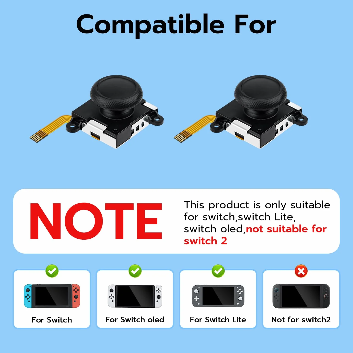 Czujnik efektu 3D Hall wymienny joystick do kontrolera NS Switch/OLED Joy-Con/Switch Lite, nasadki kciuka z zestawem narzędzi do naprawy śrubokrętów