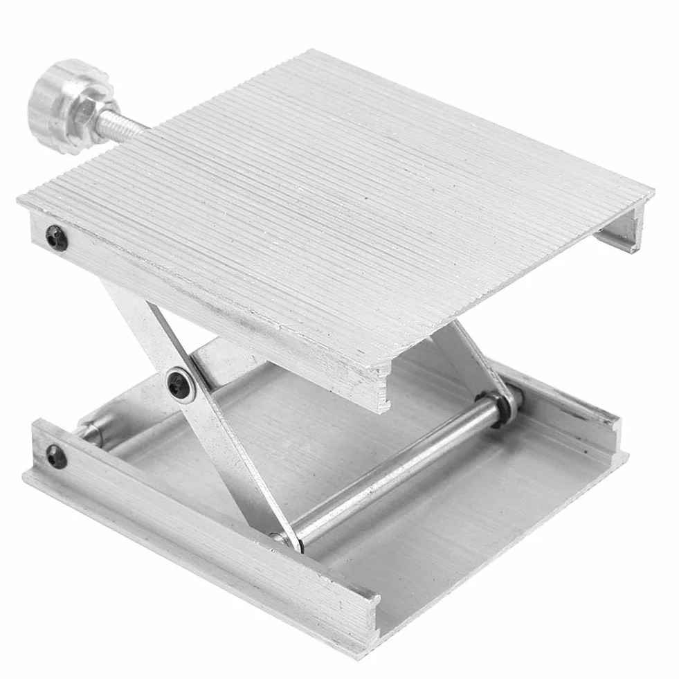 Platforma Podnośnika Laboratoryjnego 90x90 mm, Regulowany Stojak Laboratoryjny z Stopu Aluminium, Uniwersalny Podnośnik do Laboratorium, Precyzyjna Wysokość, Kompatybilna z Urządzeniami Lab