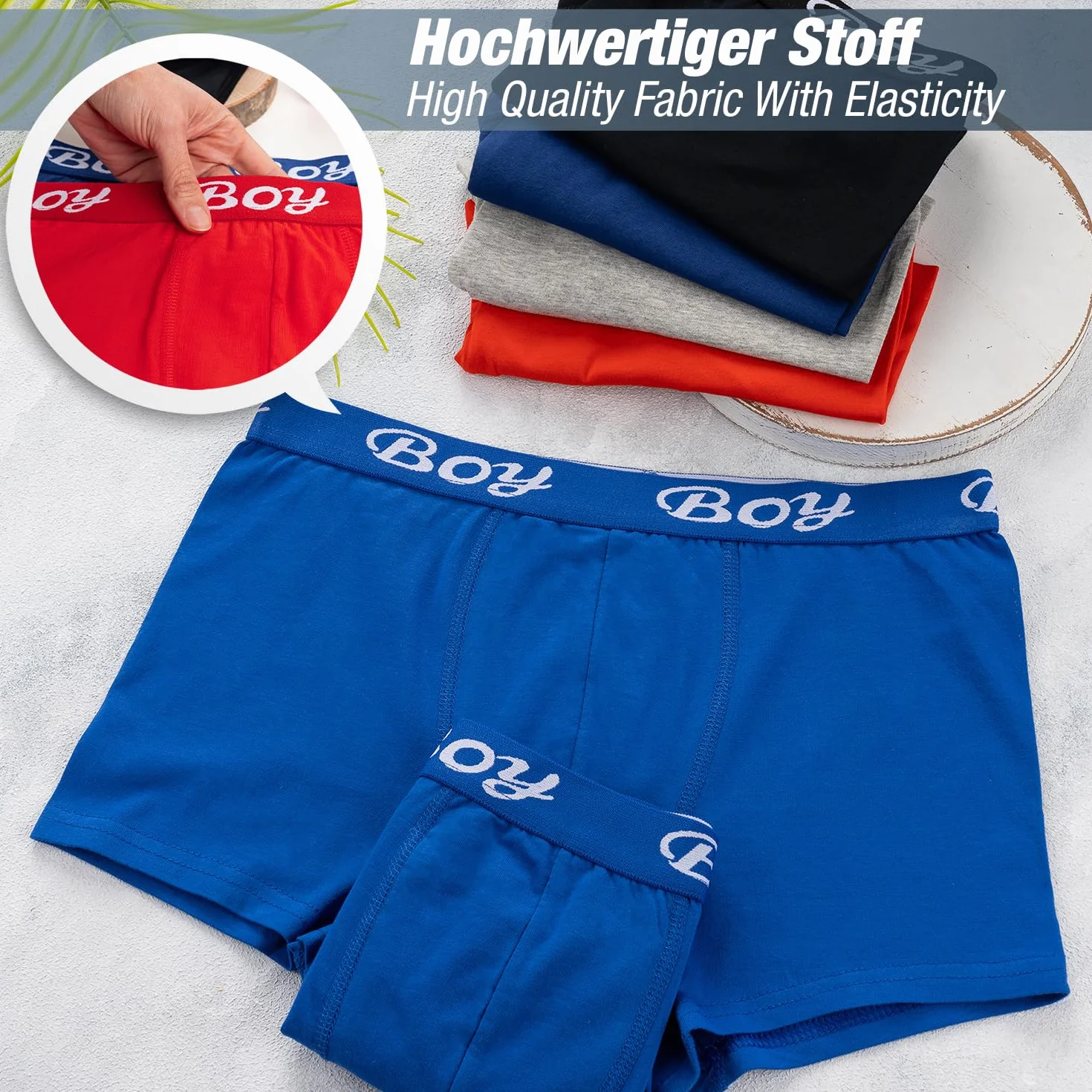 LOREZA ® 10 chłopięcych bokserek bawełnianych, rozmiar 92-170