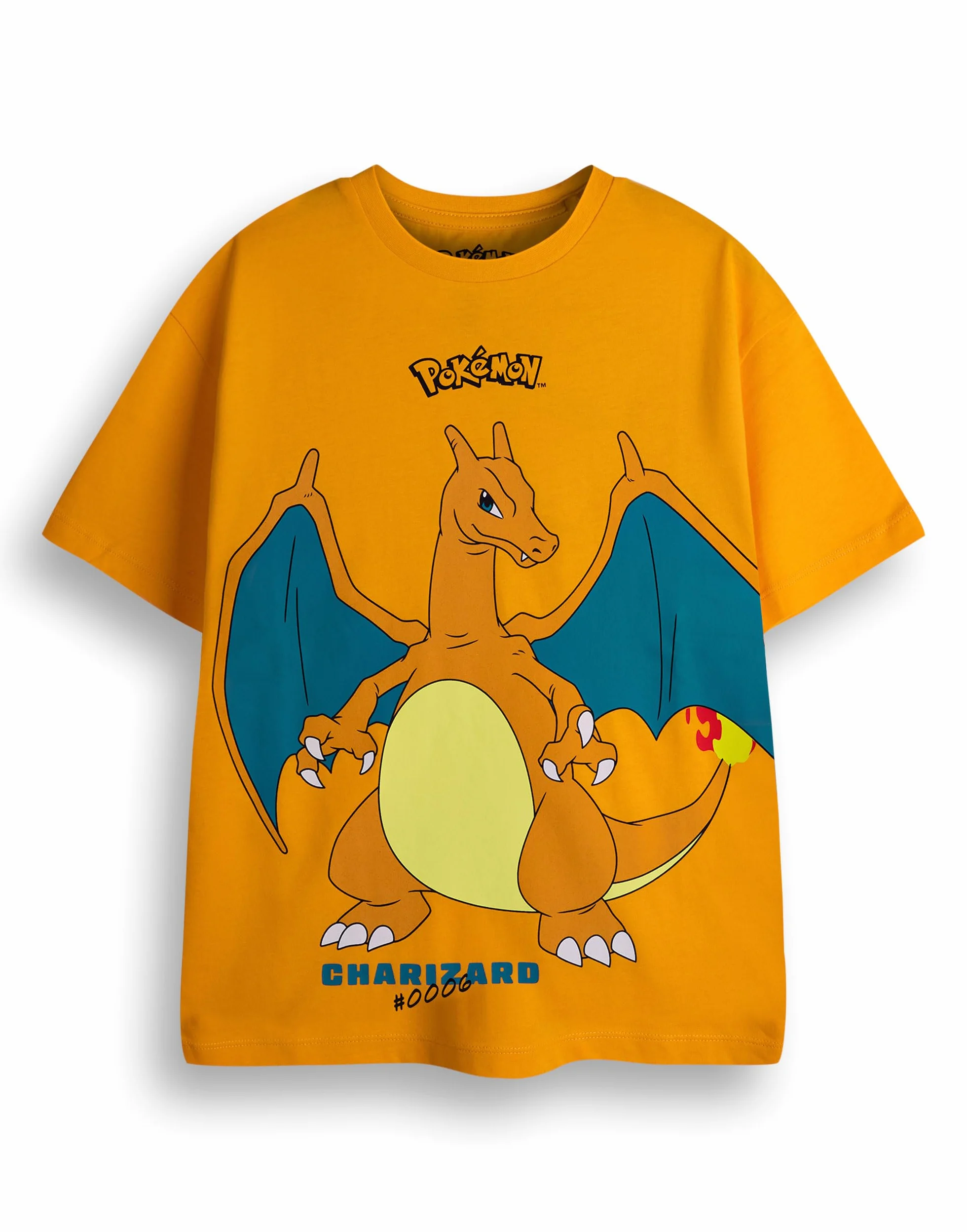 Pokemon chłopięcy t-shirt 3-pak, żółty, pomarańczowy i fioletowy, z krótkim rękawem, grafika, Pikachu Glurak Gengar, zestaw odzieży dla graczy, do gier z serialem telewizyjnym, produkt na prezent