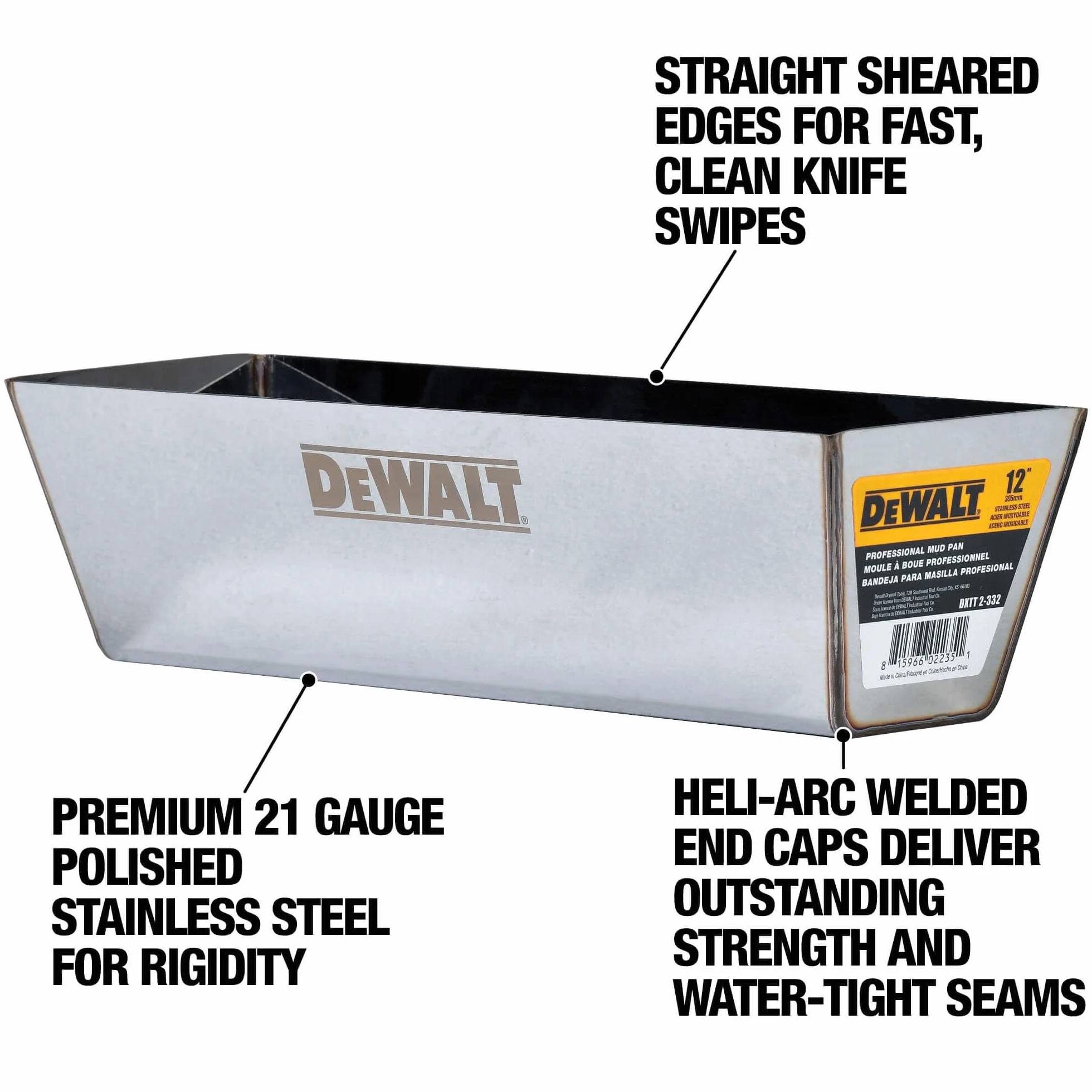 DEWALT 40.6 cm płyta gipsowo-kartonowa | stal nierdzewna | DXTT-2-336