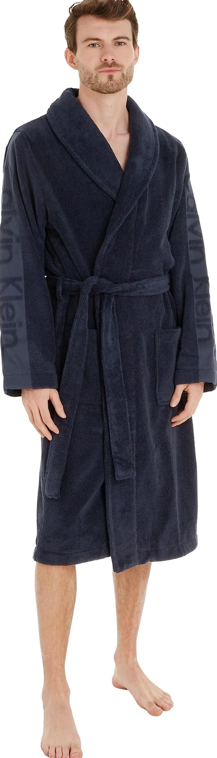 Calvin Klein Robe Szlafrok Mężczyźni, Niebieski (Blue Shadow 8sb), S-M