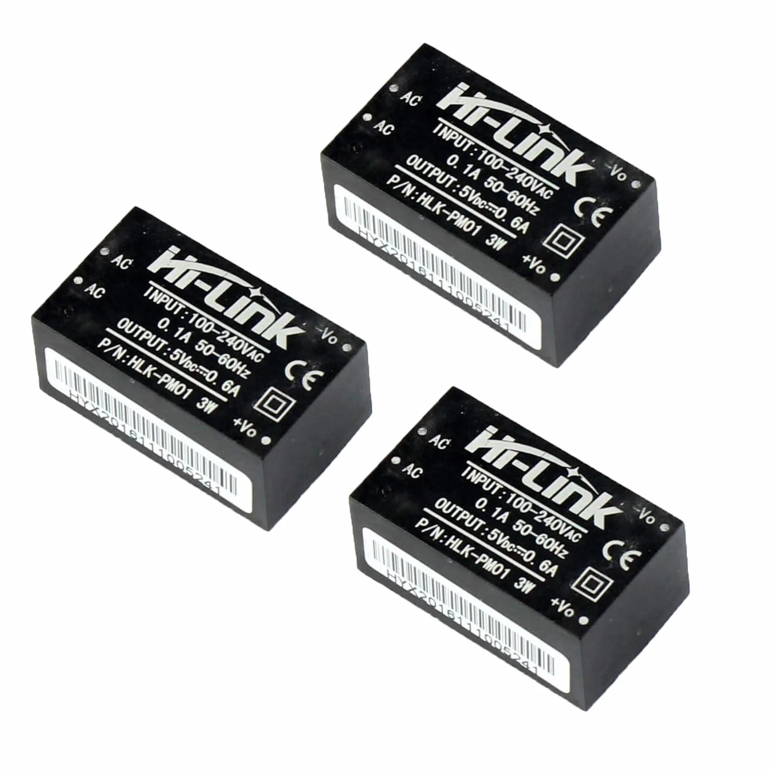 3 x HLK-PM01 AC DC 220 V do 5 V moduł zasilacza domowego Power Supply Modul, mini zasilacz sieciowy