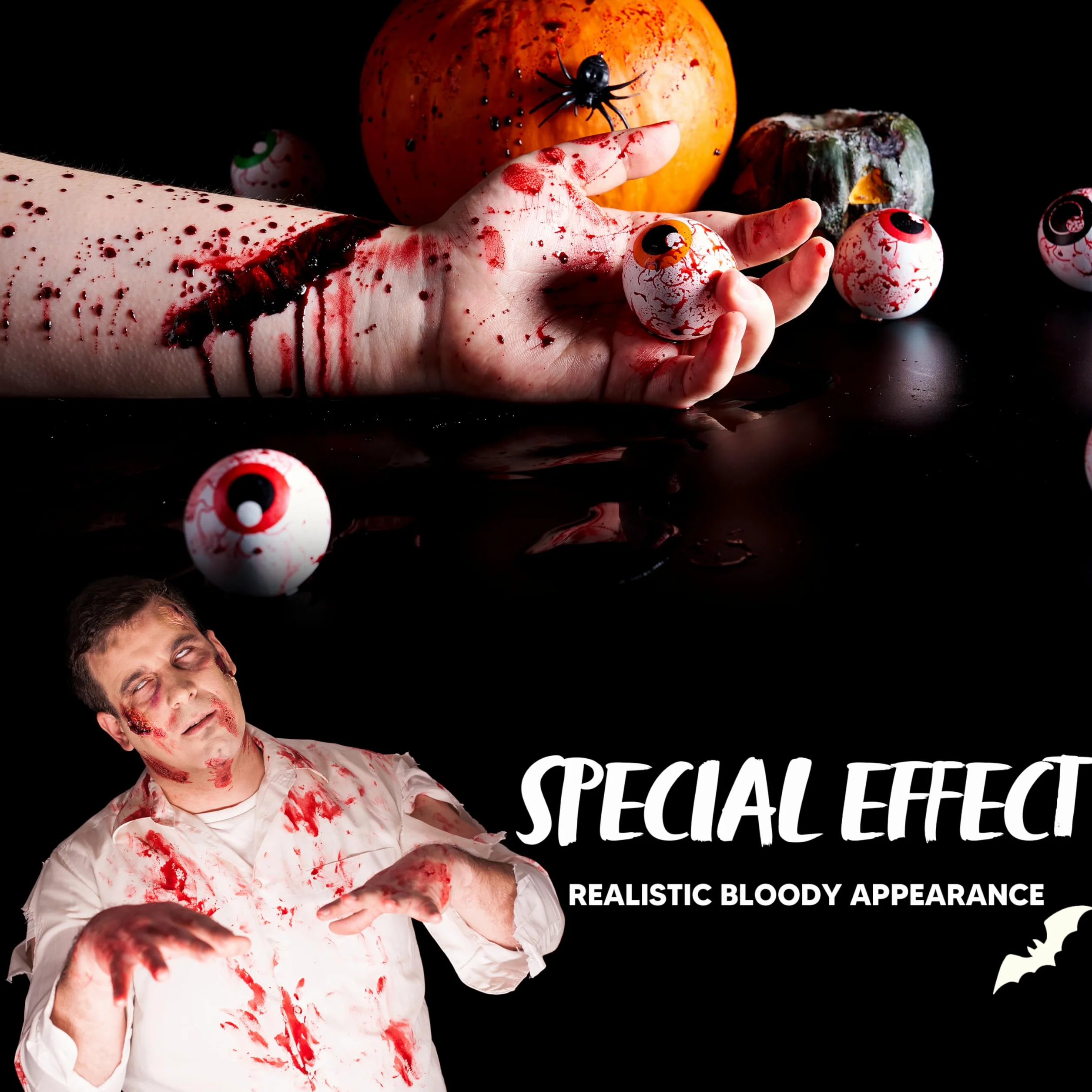 Spooktacular Creations 946 ml butelka ze sztuczną krwią na kostiumy na Halloween, zombie, wampira i potwora, 900 ml