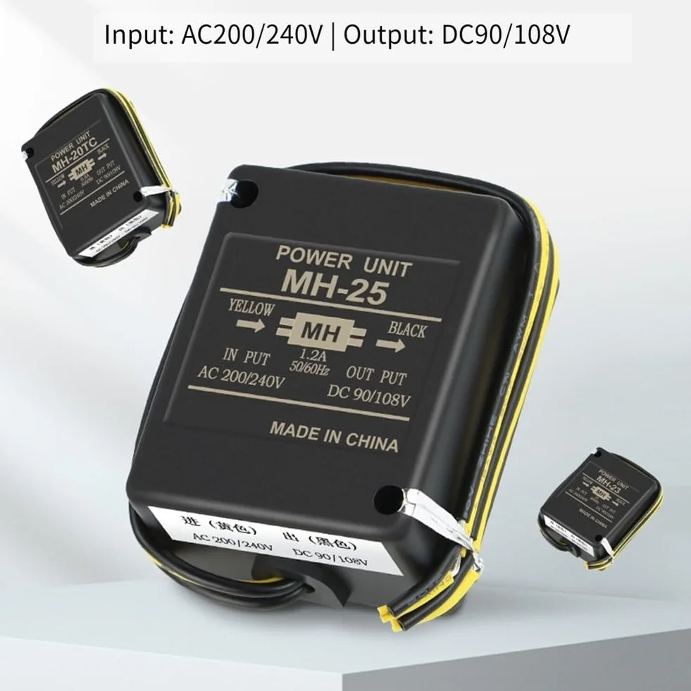 Eawfgtuw Elektromagnetyczny prostownik hamulca MH-20TC MH-23 MH-25 z powłoką ABS, styki ze stopu srebra, szybkie hamowanie, wyjście DC90-108 V, do przemysłowych urządzeń silnikowych (MH-25)