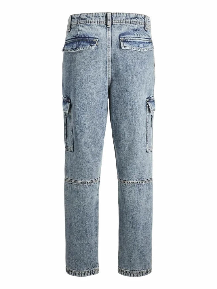JACK&JONES JUNIOR Jjichris Jjwade Cargo Mf 148 Sn Jnr - Dżins Chłopcy