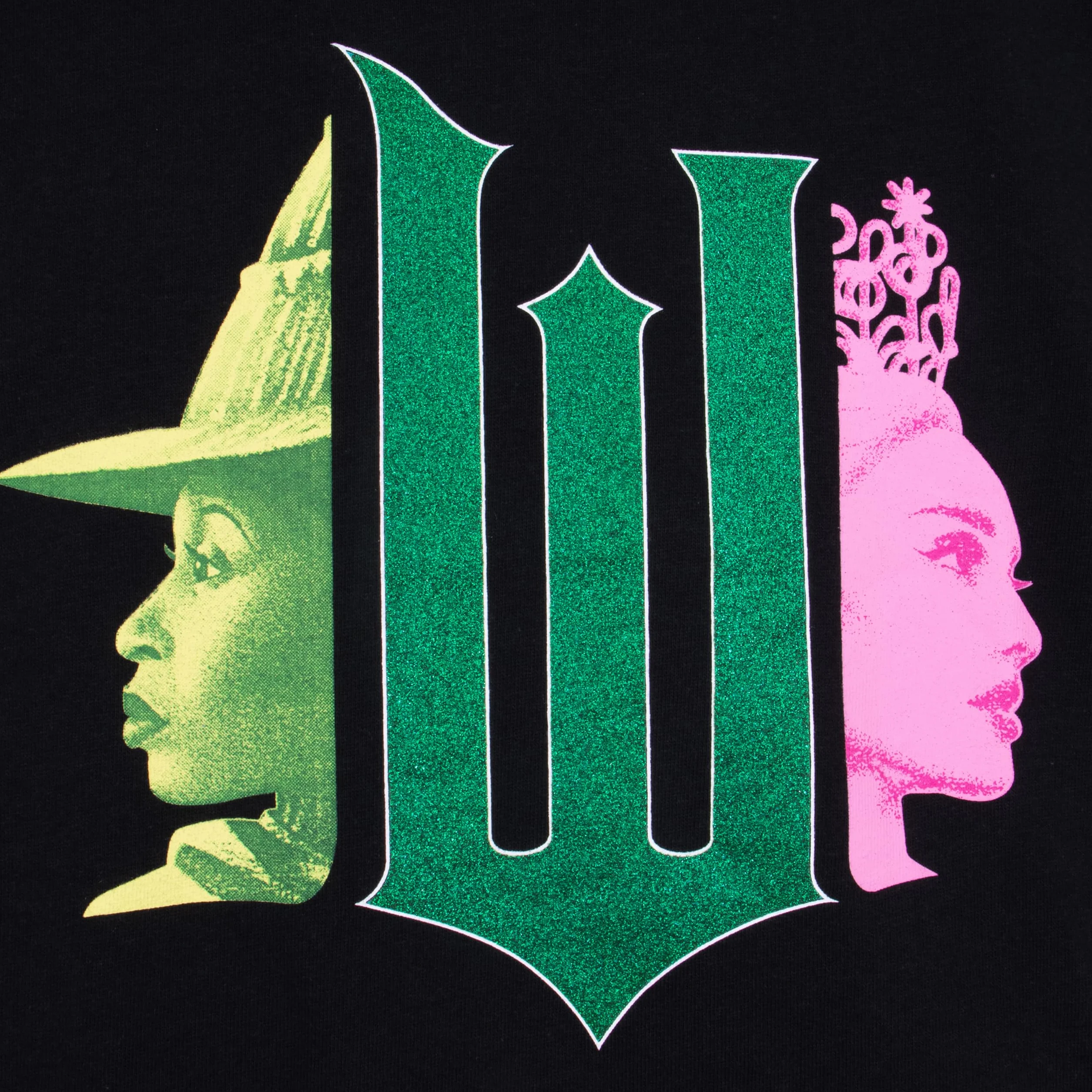 WICKED Bluza Z Kapturem Dla Dziewcząt Elphaba I Glinda Z Brokatem
