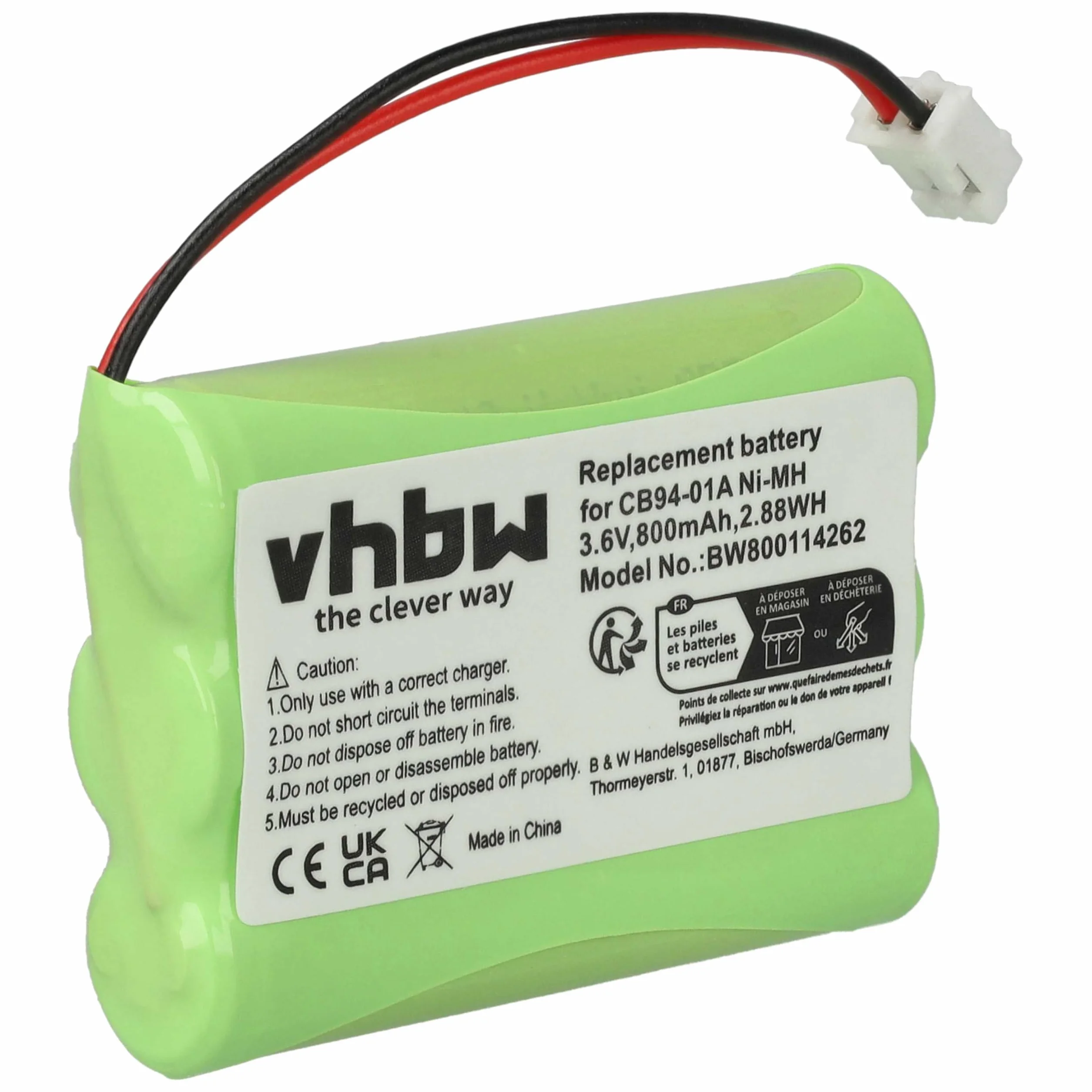 vhbw NiMH akumulator 800 mAh (3,6 V) do elektronicznego telefonu, Baby Monitor jak Summer Infant 29030