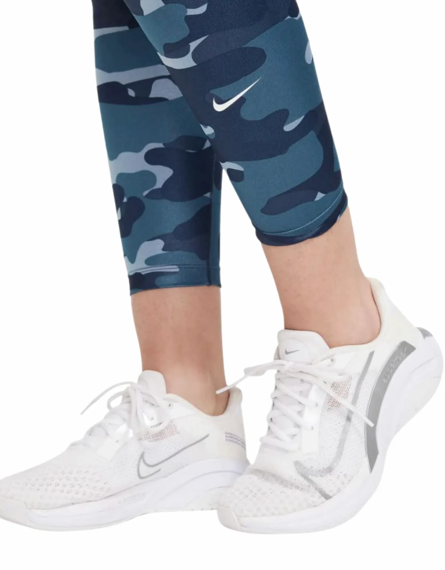 NIKE W NK ONE DF CAMO MR TGT - Leginsy Kobiety