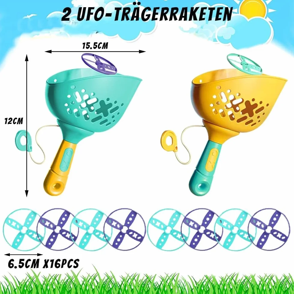Flying Disc Launcher śmigło, gra śmigła dla dzieci, latające śmigła, zabawka do latania latającego talerza, latający spodek, zabawka dla dzieci