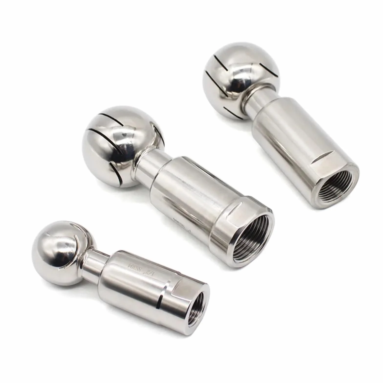 Obrotowa kula czyszcząca ze stali nierdzewnej, Głowica kulowa natrysku obrotowego ze stali nierdzewnej z gwintem wewnętrznym 304/316L 1/2"-1" Homebrew(Ss304,1/2")
