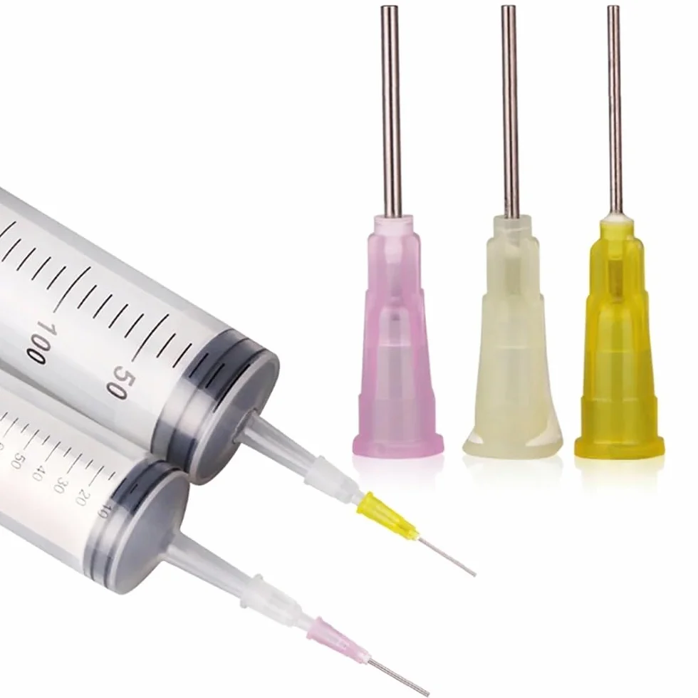 Prosta igła do dozowania 21G - 0,51 mm wewnątrz, 0,82 mm na zewnątrz, długość 30 mm, wielokrotnego użytku, dokładność medyczna i laboratoryjna, akcesoria do dozowania