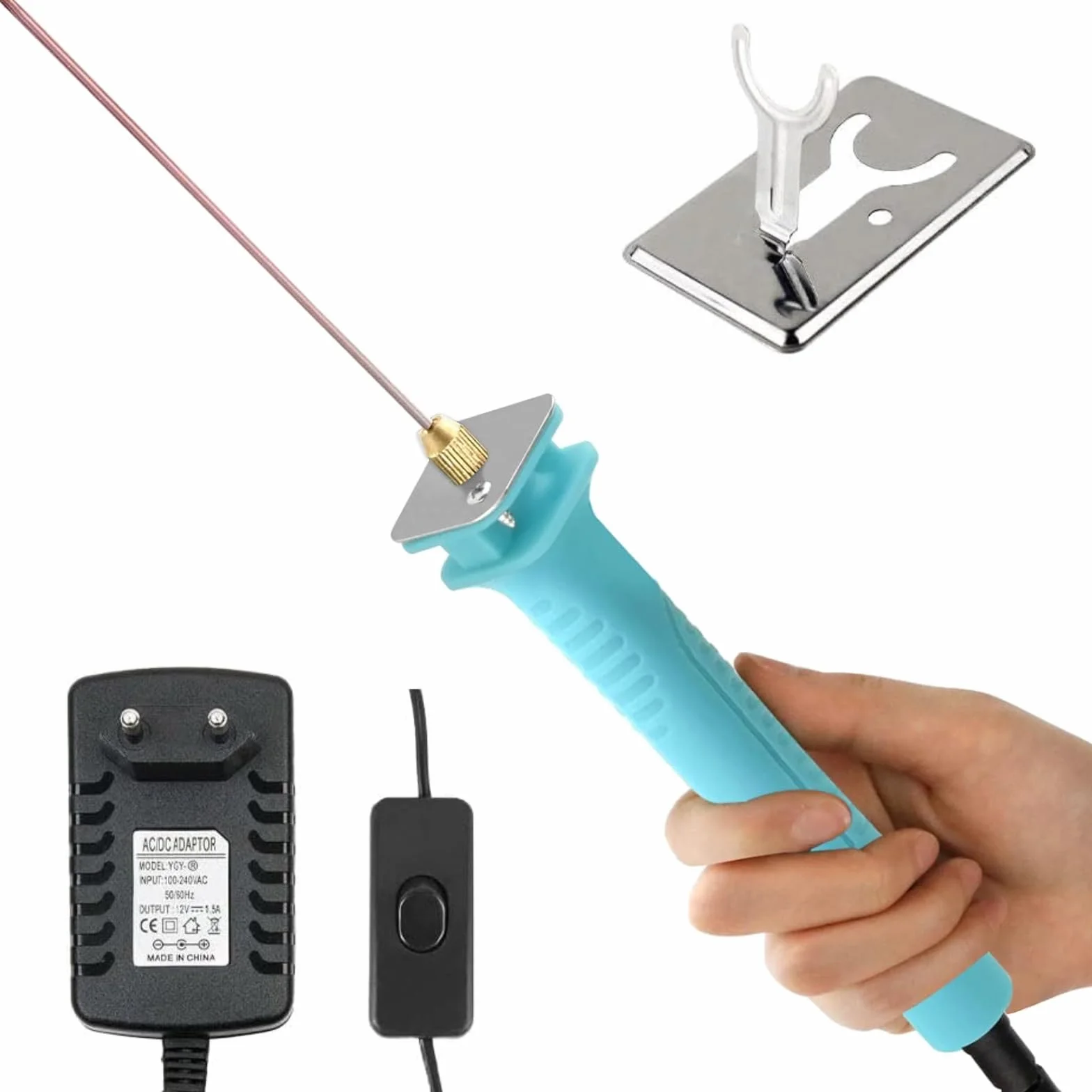 VOBOR nożyk do styropianu 10 cm, 30 W gorący nożyk do drutu 100-240 V, elektryczny nożyk do styropianu do łuków styropianowych