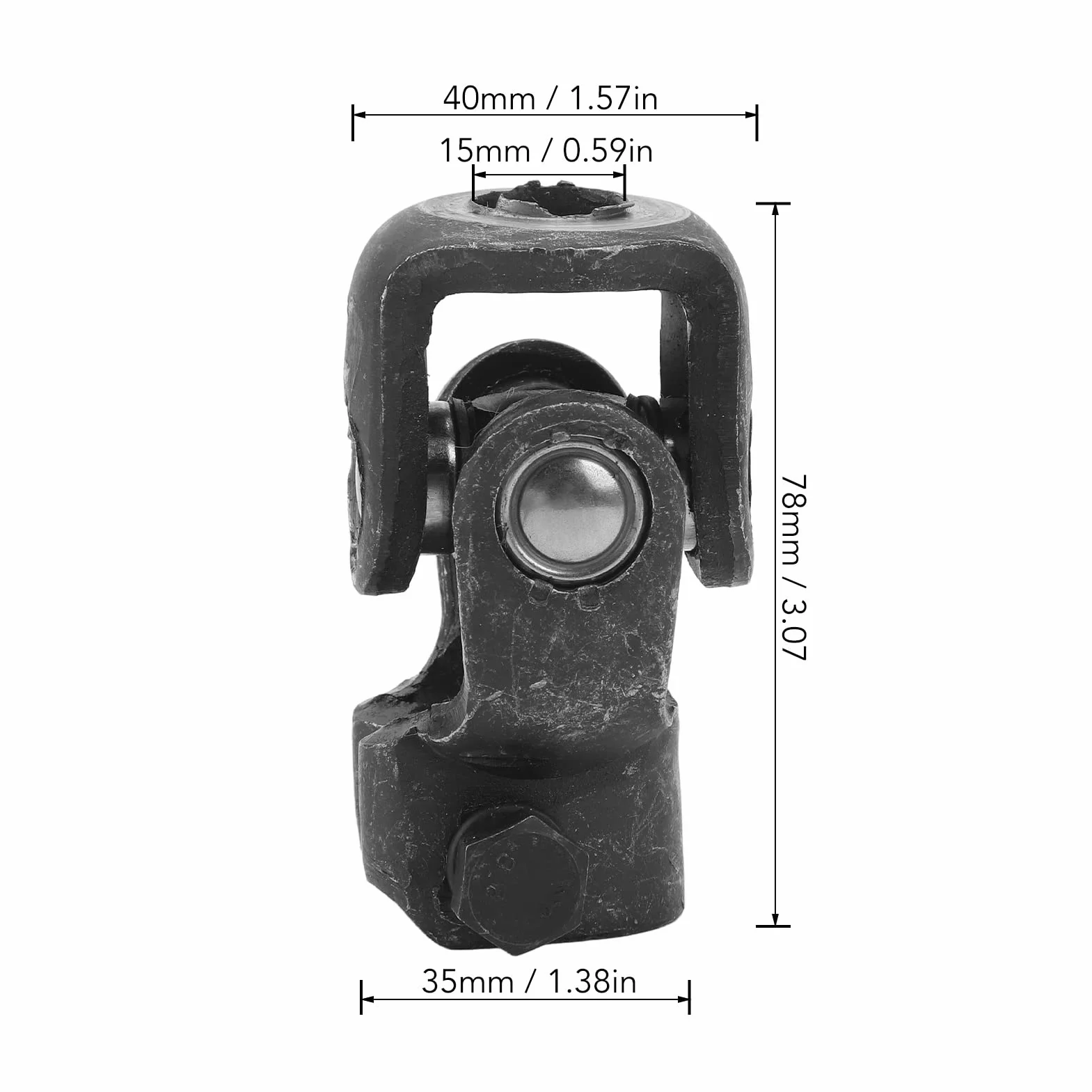 Wały Kierownicy Samochodu, Przegub Uniwersalny Układu Kierowniczego 36T 15mm Stop Stali Heavy Duty Zwrotnica łącznik Wspólne dla Gokarty Quady Utv