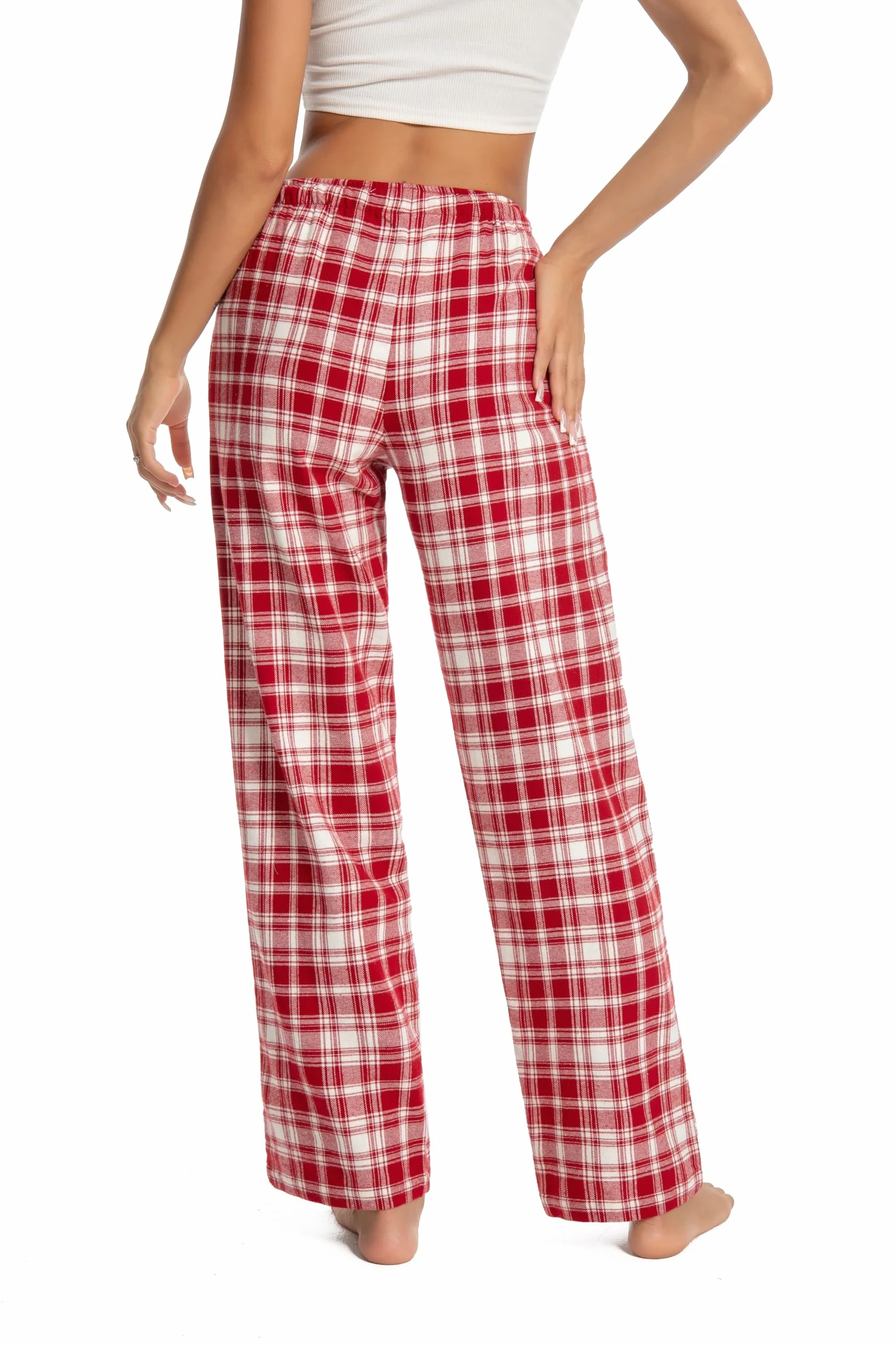 Damskie 100% bawełna super miękka pijama/spodnie wypoczynkowe z kieszeniami