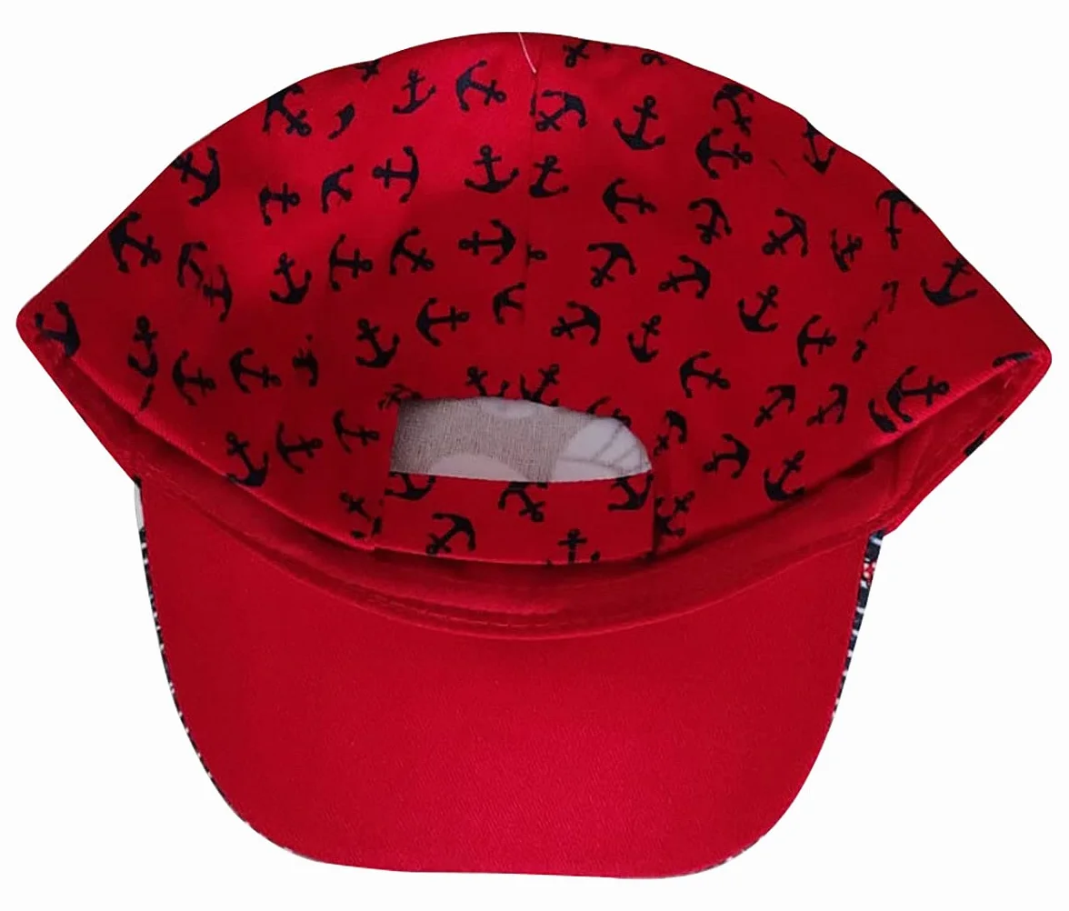 Minnie Maus Czapka Base Cap czapka kapelusz przeciwsłoneczny z motywem Minnie z kokardką, falami i kotwicą dla dzieci, dziewcząt i chłopców