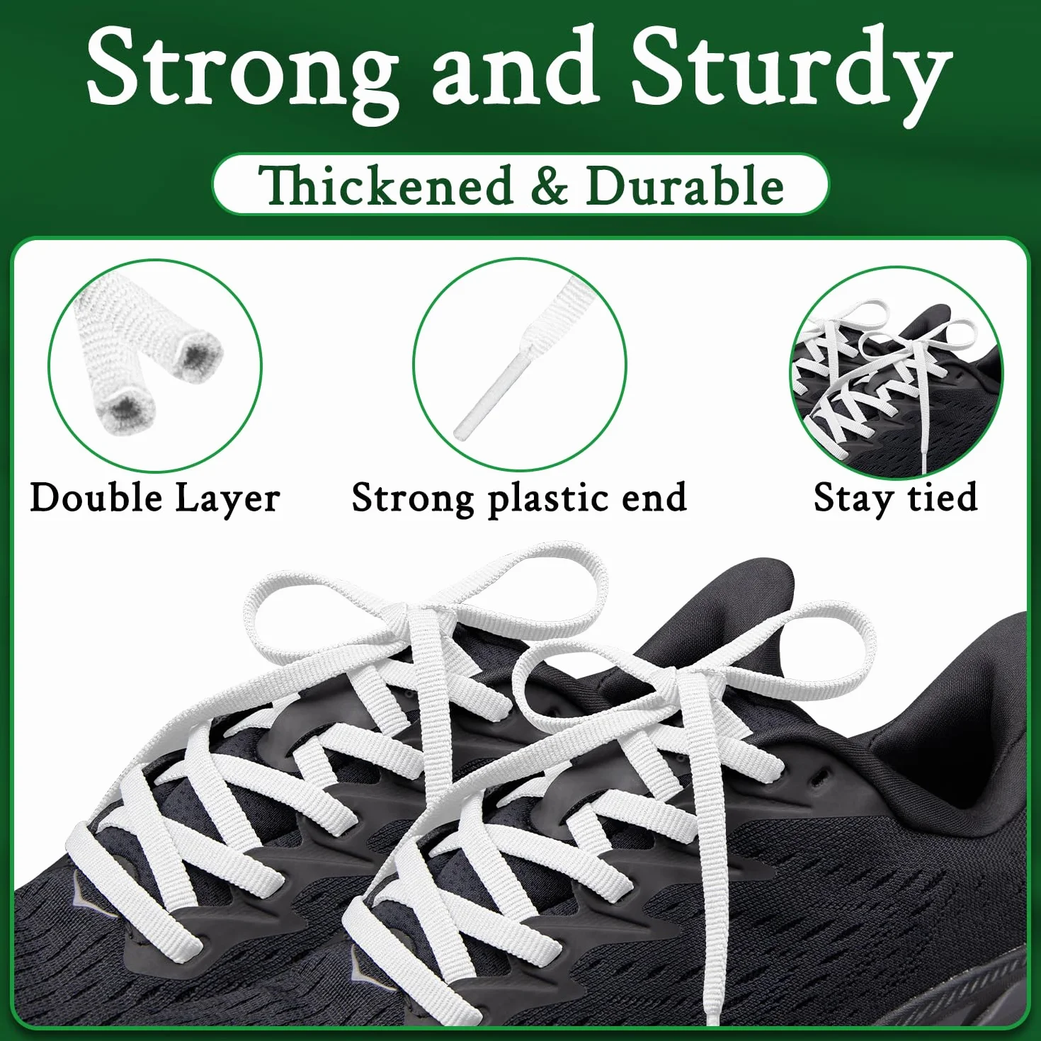 Endoto Sznurówki do ASICS GEL-KAYANO/GEL-NIMBUS/GT-2000/GEL-CUMULUS Butów, Płaskie Sznurowadła Zamiennik Sznurowadeł Zamienne Shoe Laces Replacement Shoelaces