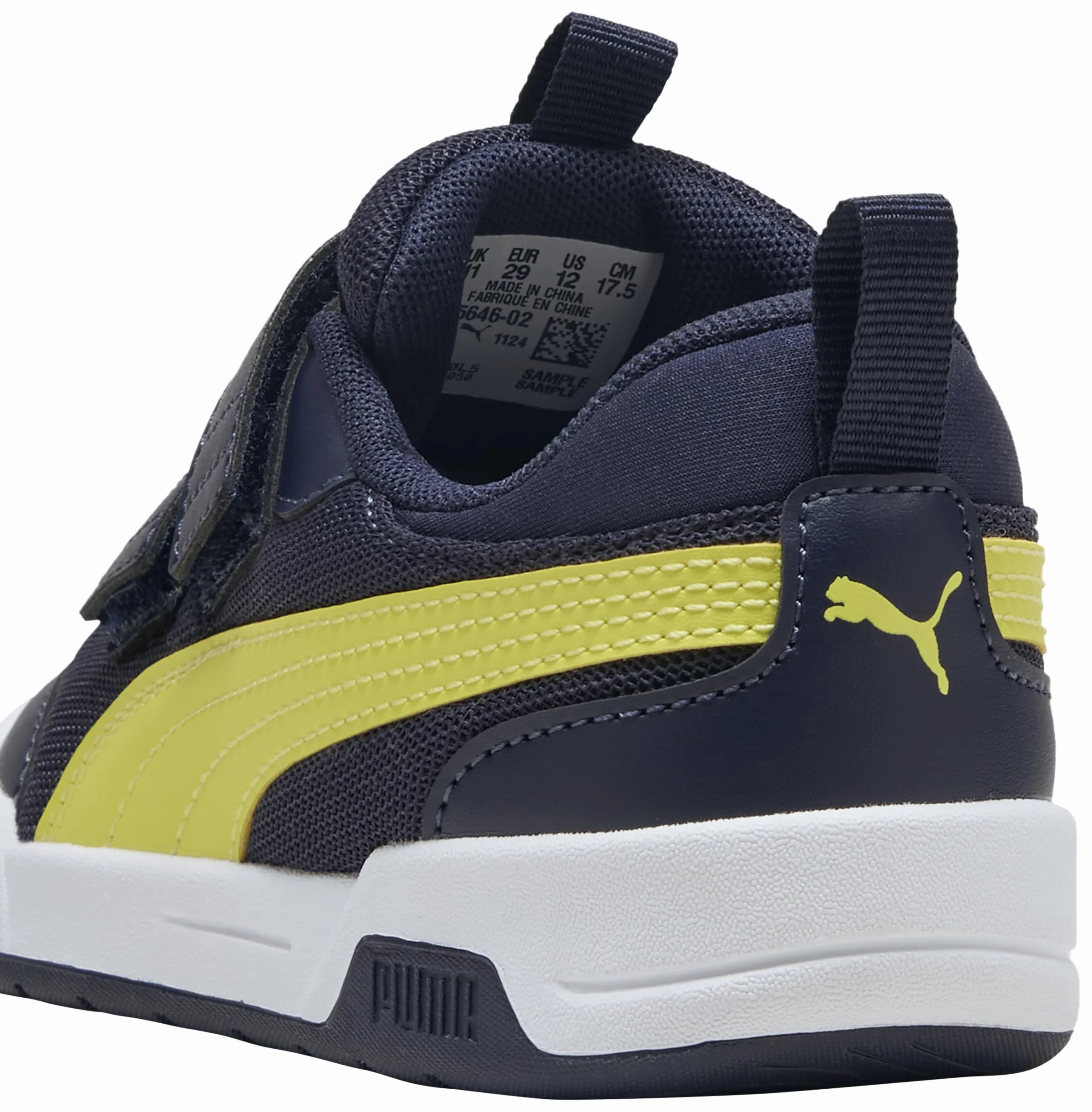 PUMA MULTIFLEX 2 MESH V PS Sneaker, Navy-LUX Lime, 11,5 UK Dziecko, Puma Navy Lux Limonka, 30 EU