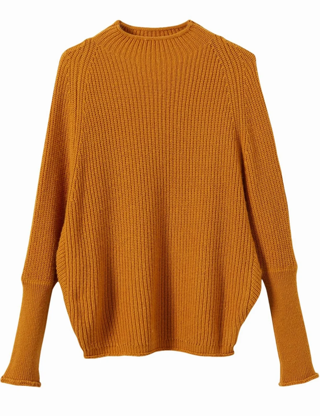 Disimlarl Damski sweter z wełny merynosów, jesienno-zimowy, oversize, sweter z długim rękawem, dzianinowy sweter