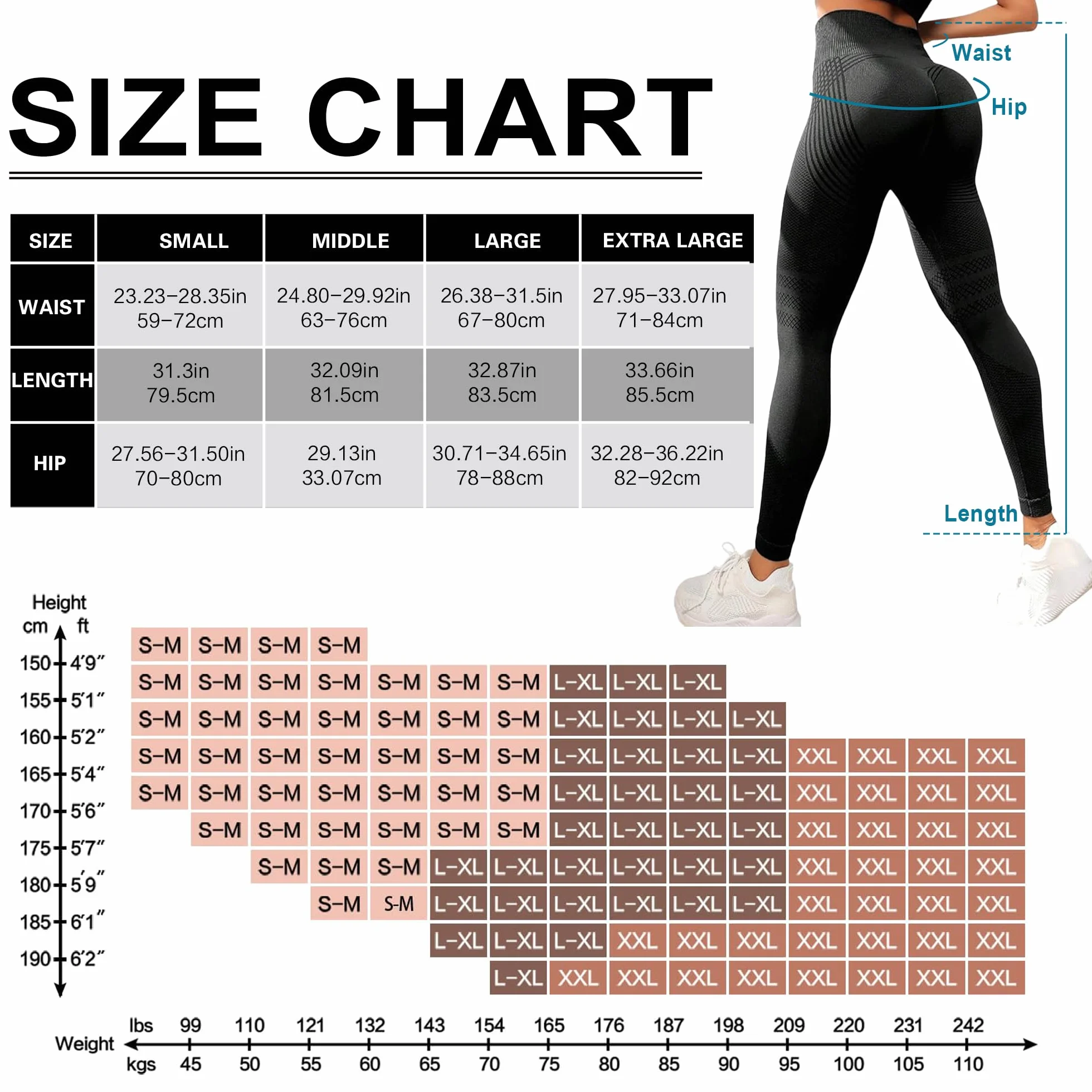 Legginsy antycellulitowe, sportowe legginsy push-up dla kobiet, nieprzezroczyste, kompresyjne, sportowe spodnie z wysokim stanem, joga, pilates