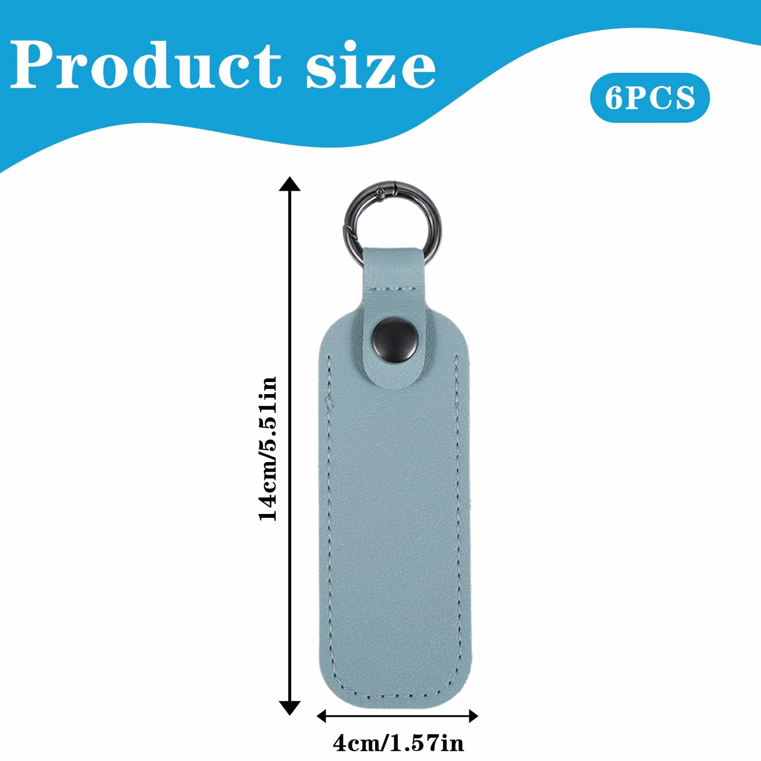 Skórzane etui na pendrive USB 6 sztuk z brelokiem do kluczy