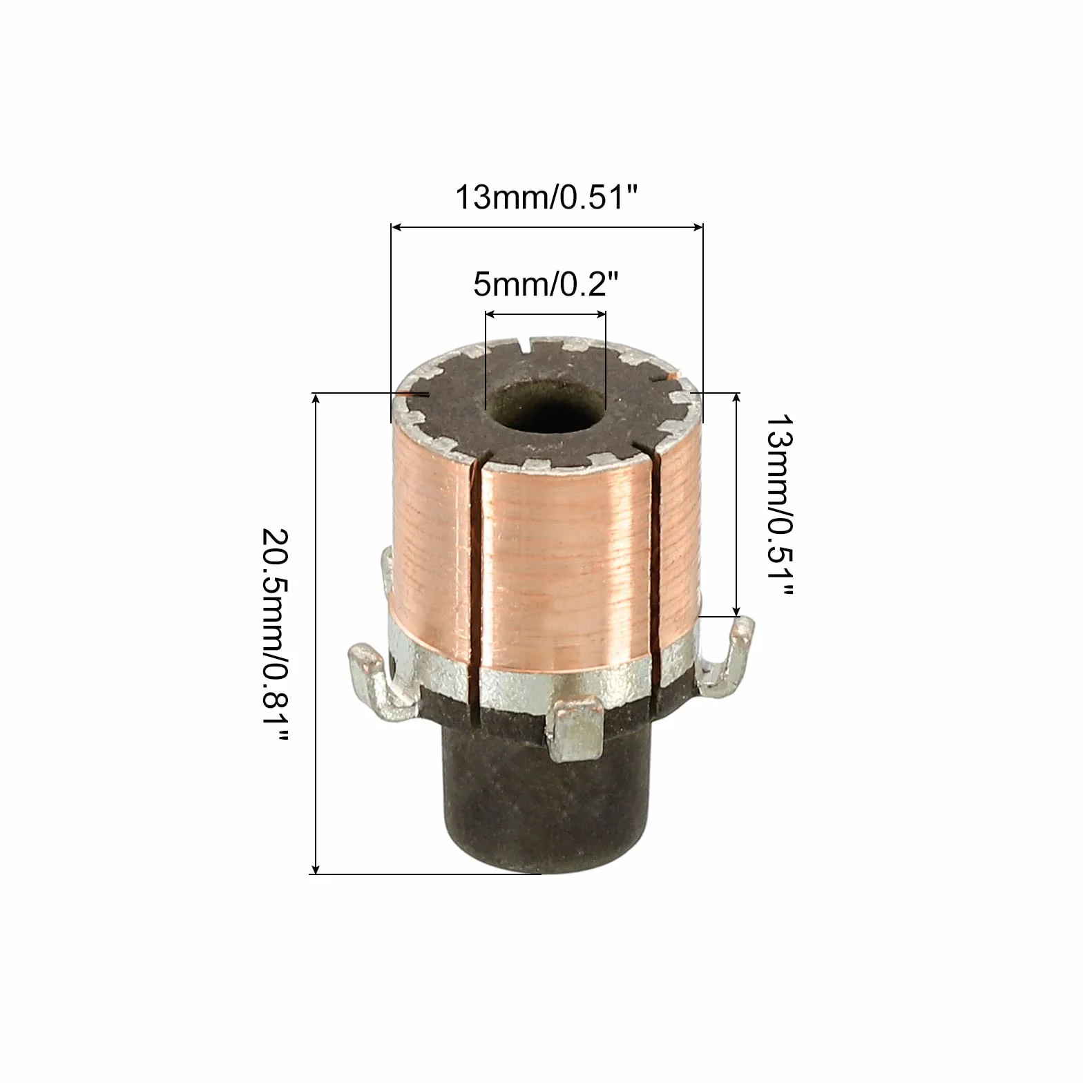 PATIKIL Komutator silnika elektrycznego 5 zębów przekładni 5 mm ID 13 mm OD do części zamiennych silnika