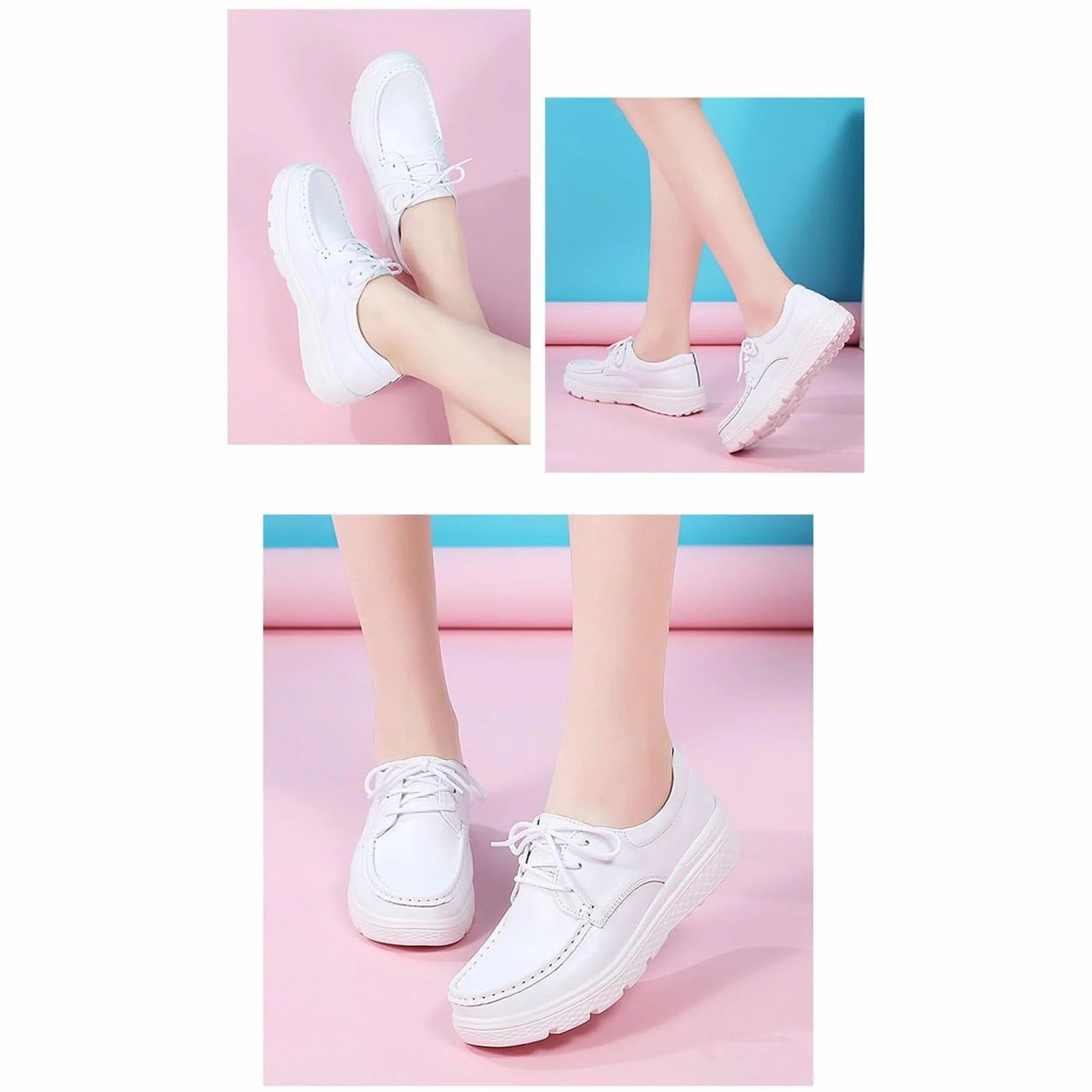 Damskie Buty Do Karmienia Piersią, Damskie, Antypoślizgowe, Sznurowane, Wygodne Skórzane Buty Robocze Do Karmienia, Odporne Na Poślizg, Sznurowane Buty Do Pracy W Restauracji