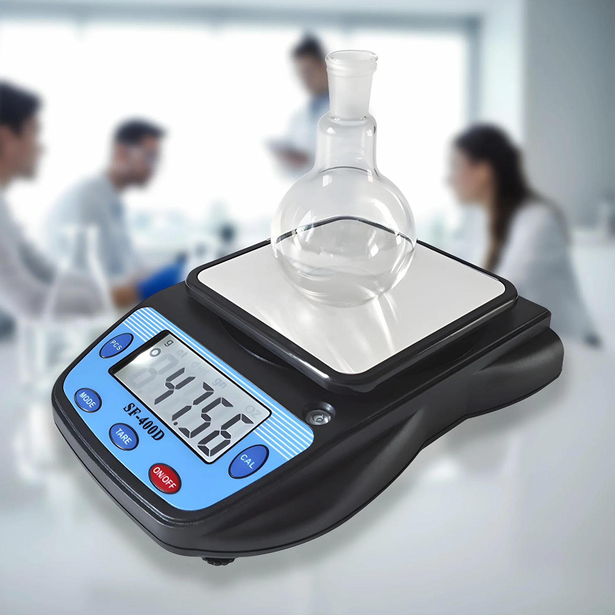 Eosphorus Cyfrowa Analityczna Waga z Wyświetlaczem LCD 600g x 0,01g do Laboratoriów i Szkół - Waga Kuchenna, Dokładna Waga, Gramy, Uncje i Karaty - W Zestawie Ładowarka USB i Zasilacz Sieciowy