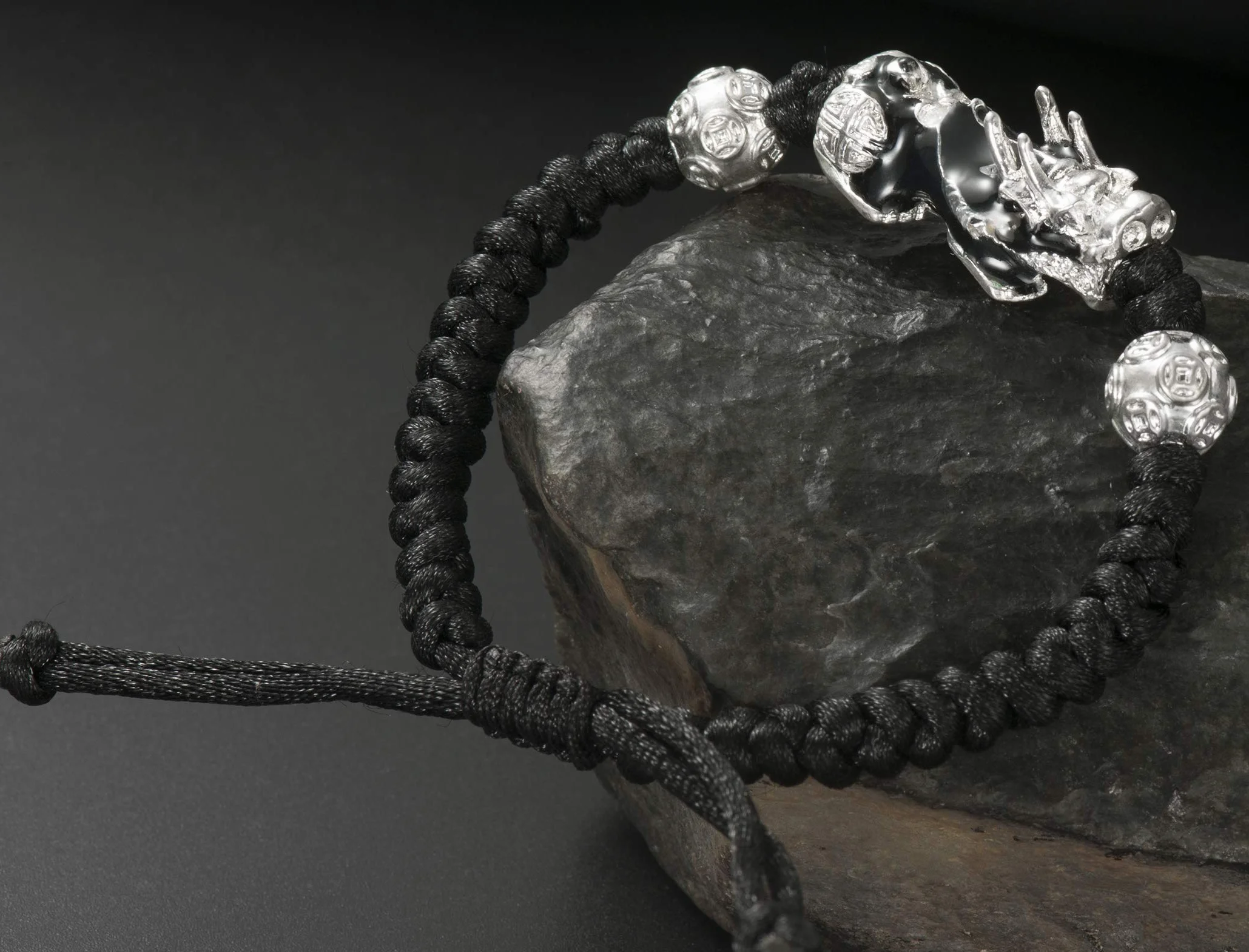 Pixiu regulowana pleciona bransoletka z liny szczęścia bogactwa amulet biżuteria
