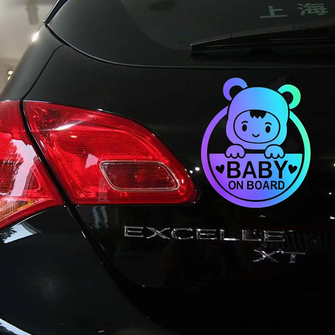 3 szt. Naklejki dla dzieci w samochodzie Baby on Board Sign, naklejki dla dzieci na pokładzie dla dzieci, na pokładzie na zewnątrz trwałe i wodoodporne winylowe tuningowe naklejki samochodowe