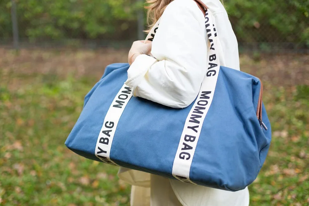 CHILDHOME, Mommy Bag, torba na pieluchy, dla kobiet w ciąży, torba podróżna, duża pojemność, mata do przewijania, regulowany pasek na ramię, izolowana kieszeń, przejście na walizkę, kolekcja Signature