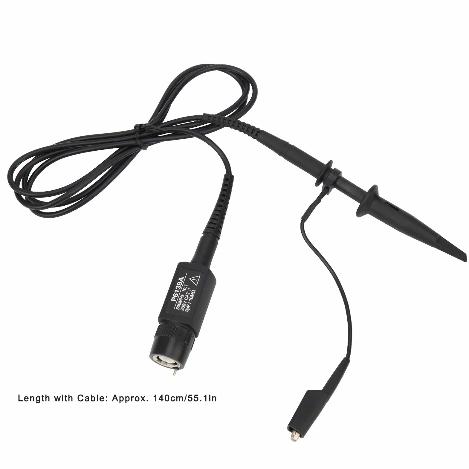 Sonda oscyloskopowa, P-6139A Zestaw sondy testowej oscyloskopu o wysokiej precyzji 10:1, akcesoria do oscyloskopu 500 MHz, mały rozmiar, prosta obsługa