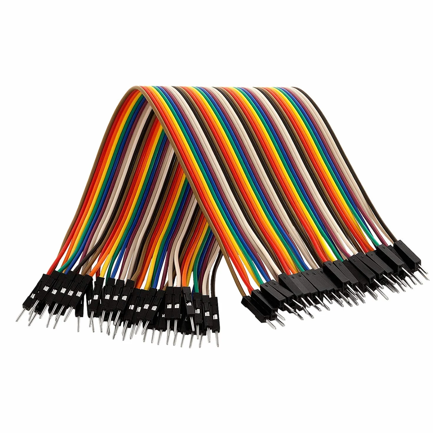 AZDelivery Jumper Wire Cable 40 szt. każdy 20 cm M2M męski do męskiego kompatybilny z Arduino i Raspberry Pi Breadboard