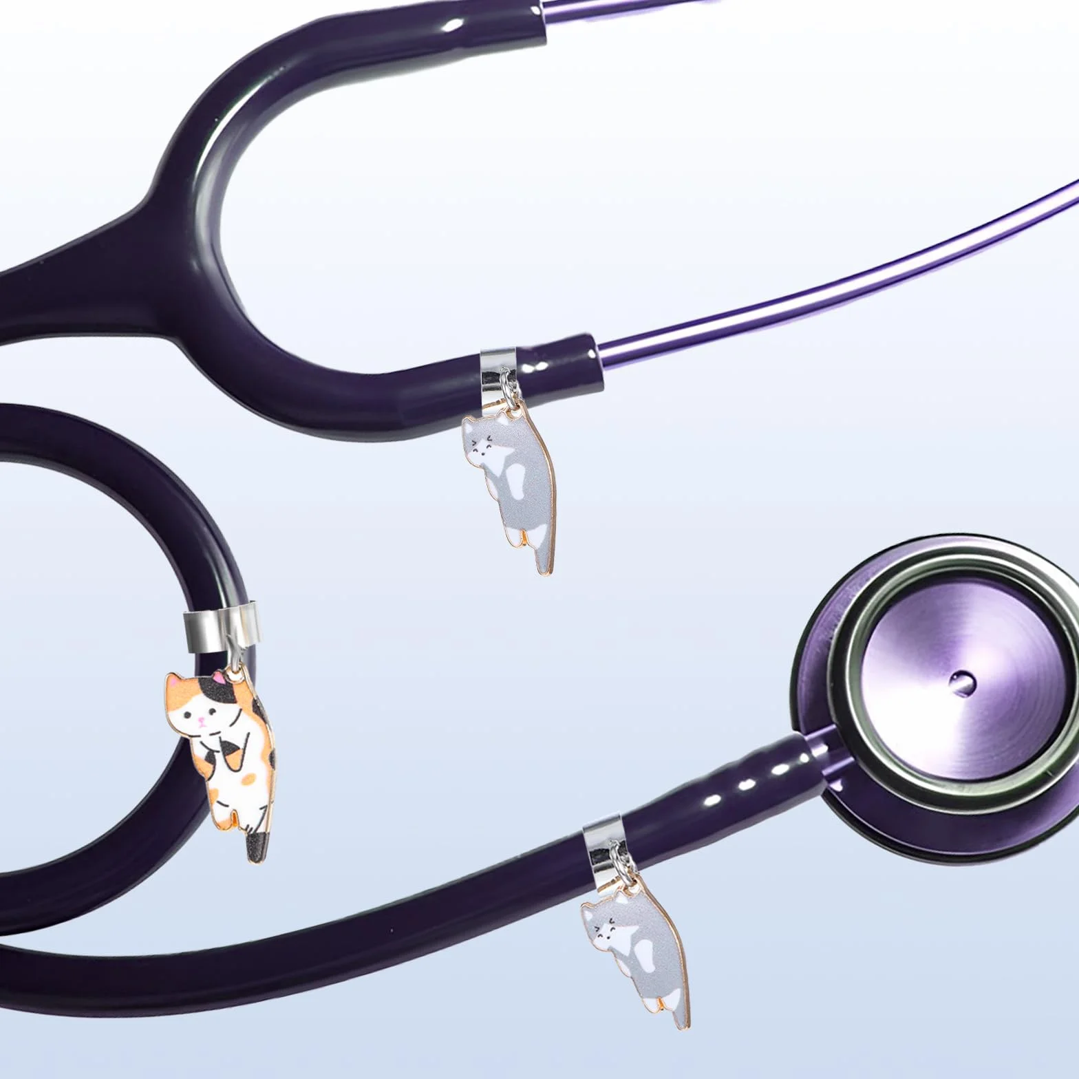 Gjinxi Zawieszka do stetoskopu dla kota, dla pielęgniarki, uroczy, regulowany, stetoskop, akcesoria, pasuje do MDF Littmann, prezent dla lekarza, pielęgniarki, studentów pielęgniarstwa, ukończenia
