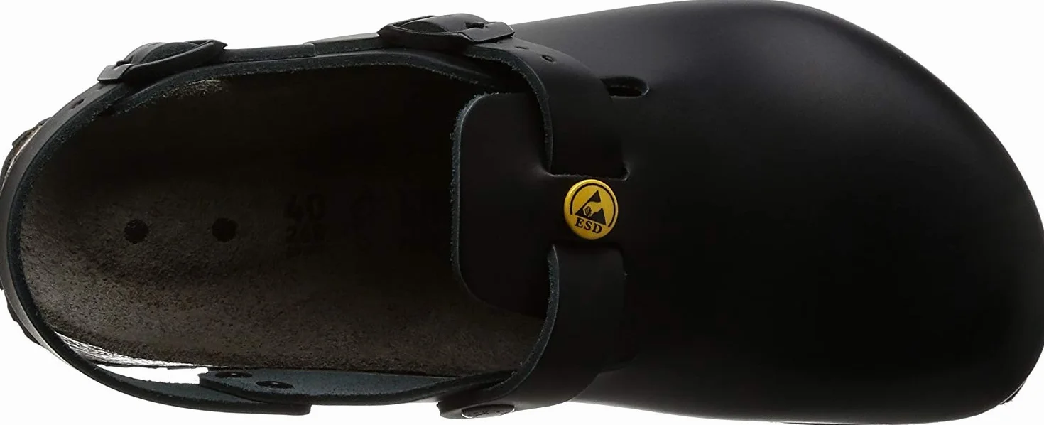 BIRKENSTOCK Tokio męskie buty Tokio antystatyczne/skóra naturalna niebieskie rozm. 39 - normalna wkładka, czarny, 43 EU