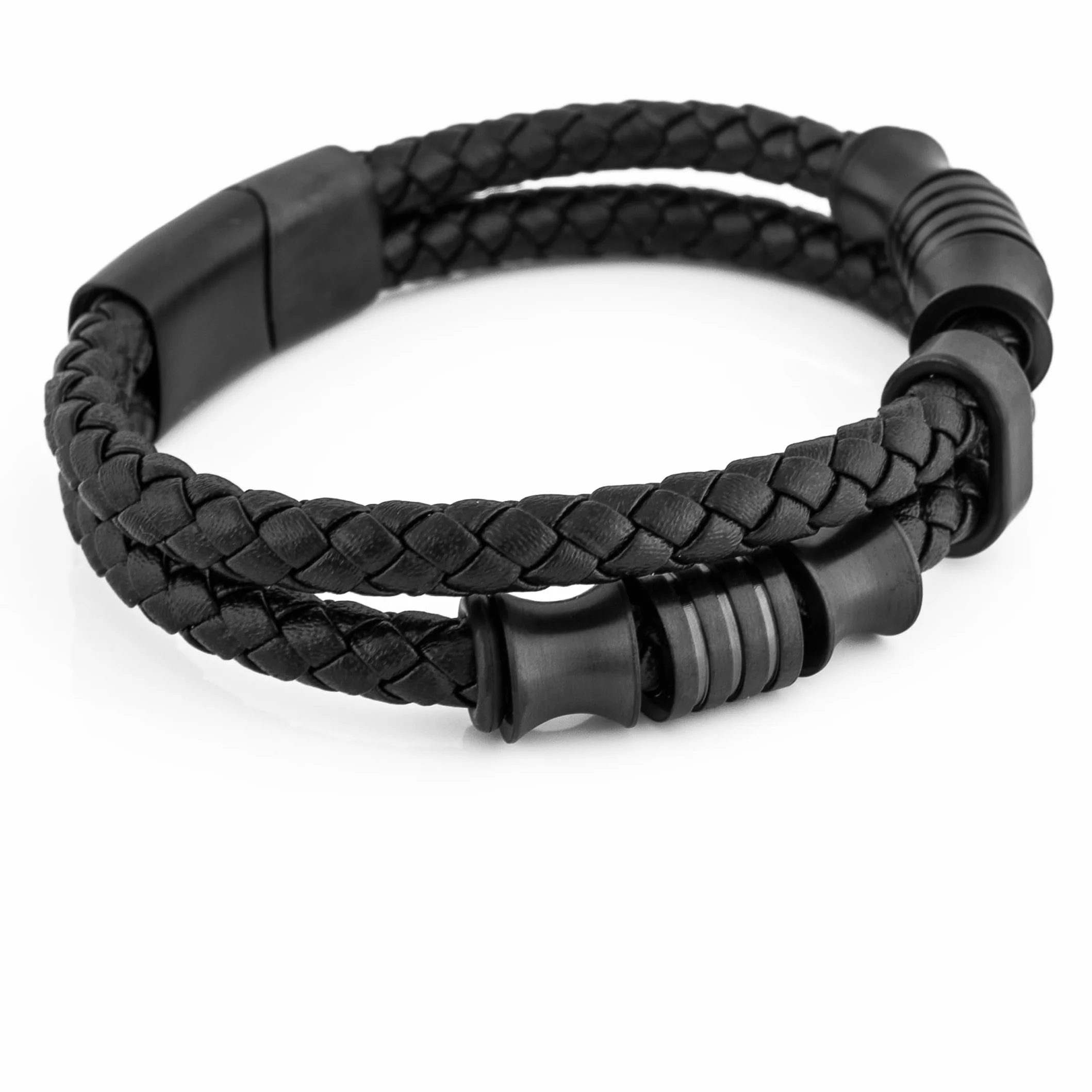 Akitsune Gracilitas Bransoleta ze Skóry | Biżuteria dla Kobiet, Bransoleta Męska ze Stali Nierdzewnej z Magnetycznym Zapięciem, Skóra, bez kamienia