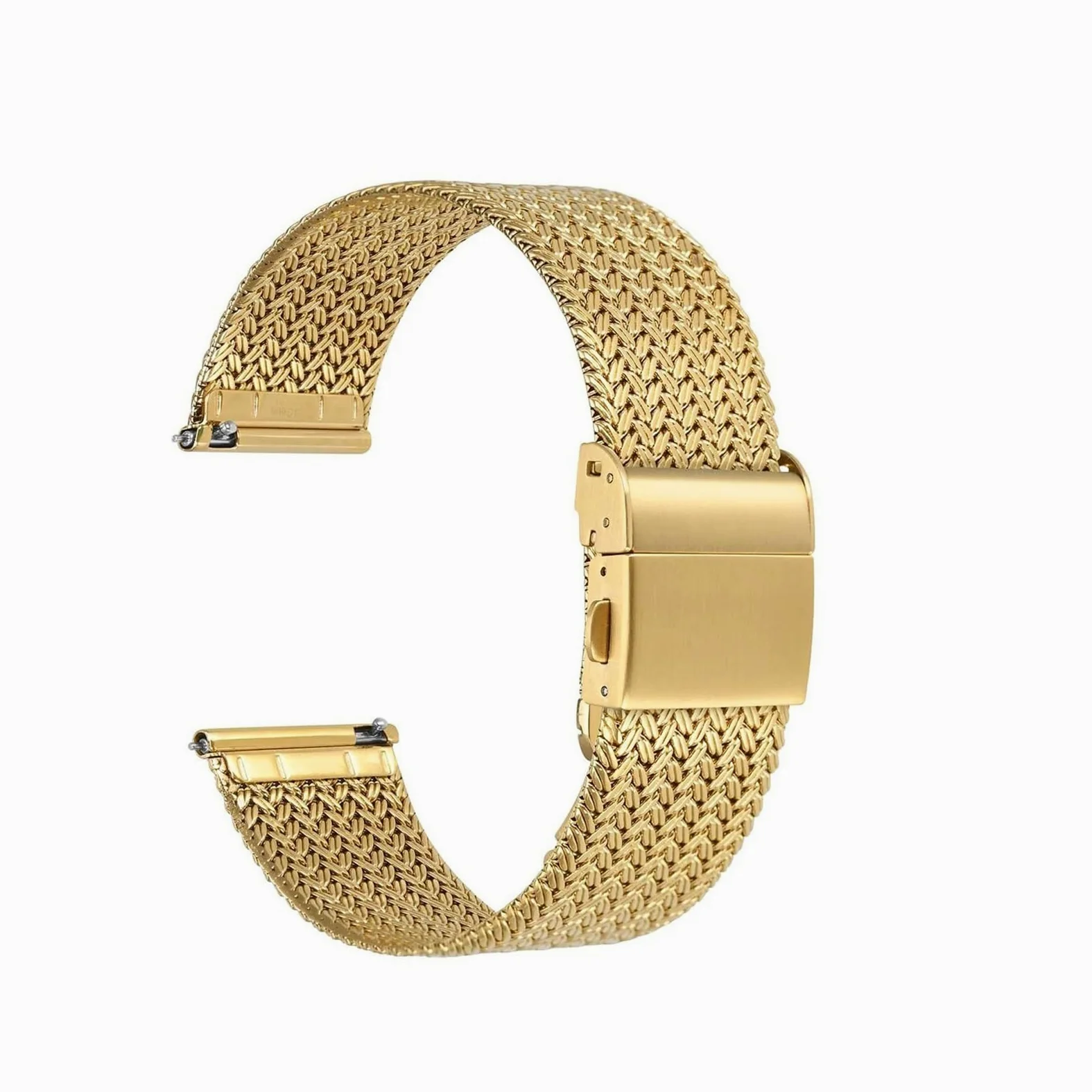 Metal Watch Bands 316L Stainless Steel 14mm 16mm 18mm 20mm 22mm Woven Mesh Quick Release Straps for Men and Women
