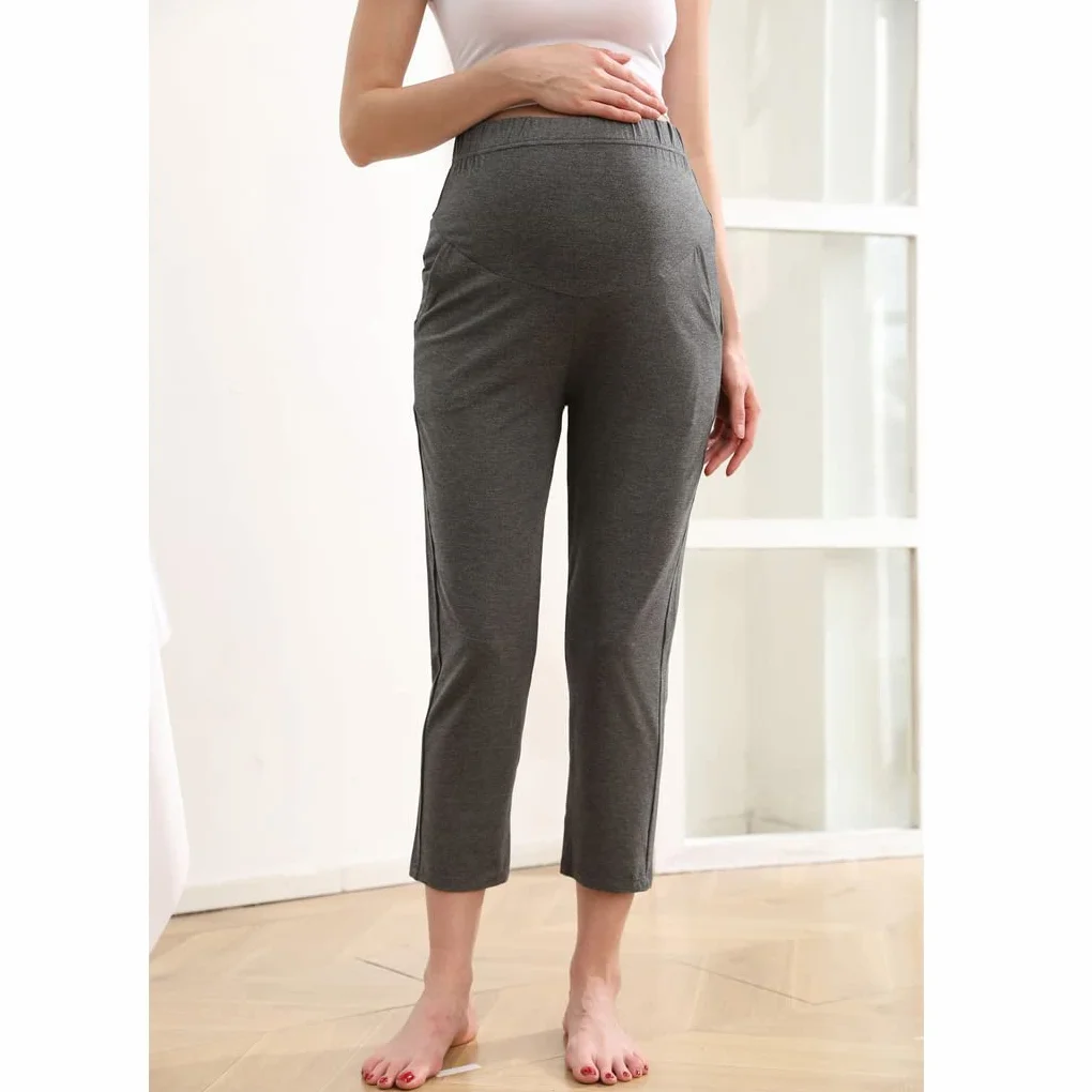 COLOMI Casual spodnie ciążowe, damskie legginsy ciążowe, wygodne spodnie dresowe