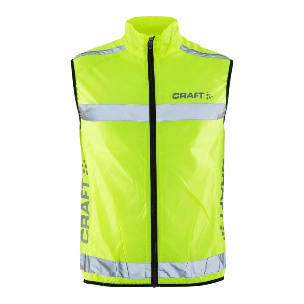 Craft Kamizelka przeciwwiatrowa Visibility Vest (rozm. S-XXL), kamizelka odblaskowa, uniseks z zamkiem błyskawicznym, kamizelka rowerowa, odblaskowa, XL