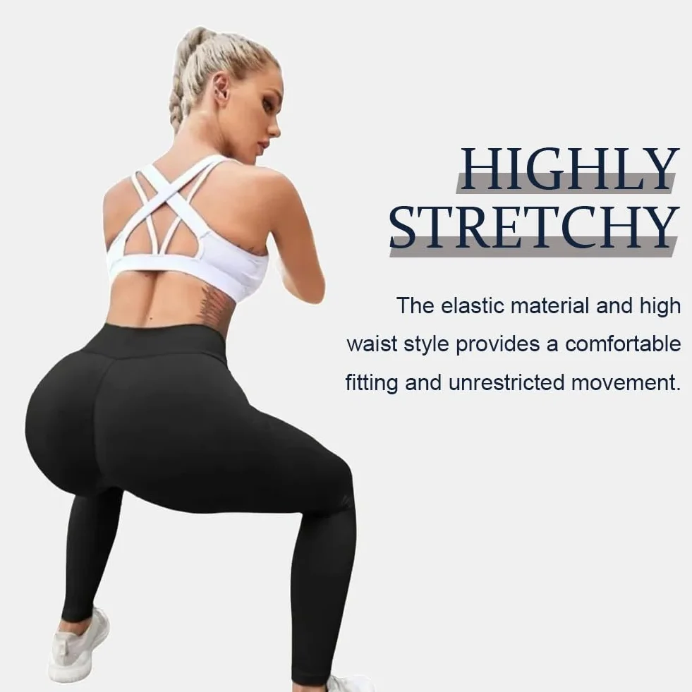 flintronic Legginsy dla kobiet, legginsy z wysokim stanem dla kobiet, damskie legginsy termiczne kontrola brzucha, spodnie gimnastyczne do jogi, gumki do treningu, biegania, sportu, fitnessu, UK