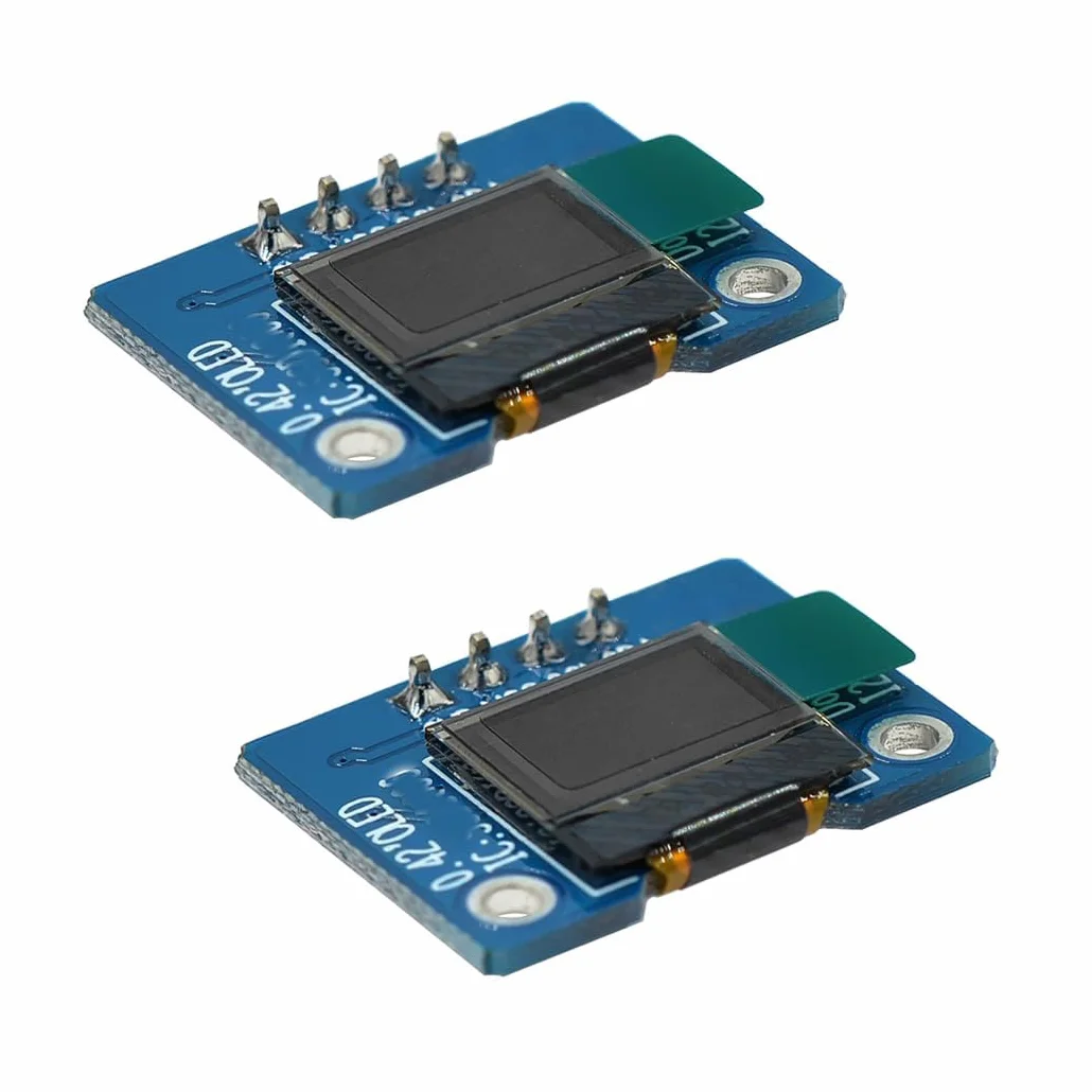Hailege 2 sztuki 0,42" 72 x 40 IIC I2C OLED moduł wyświetlacza LCD 0,42 cala 72 x 40 cm OLED LCD moduł ekranu biały 3,3 V (IIC)