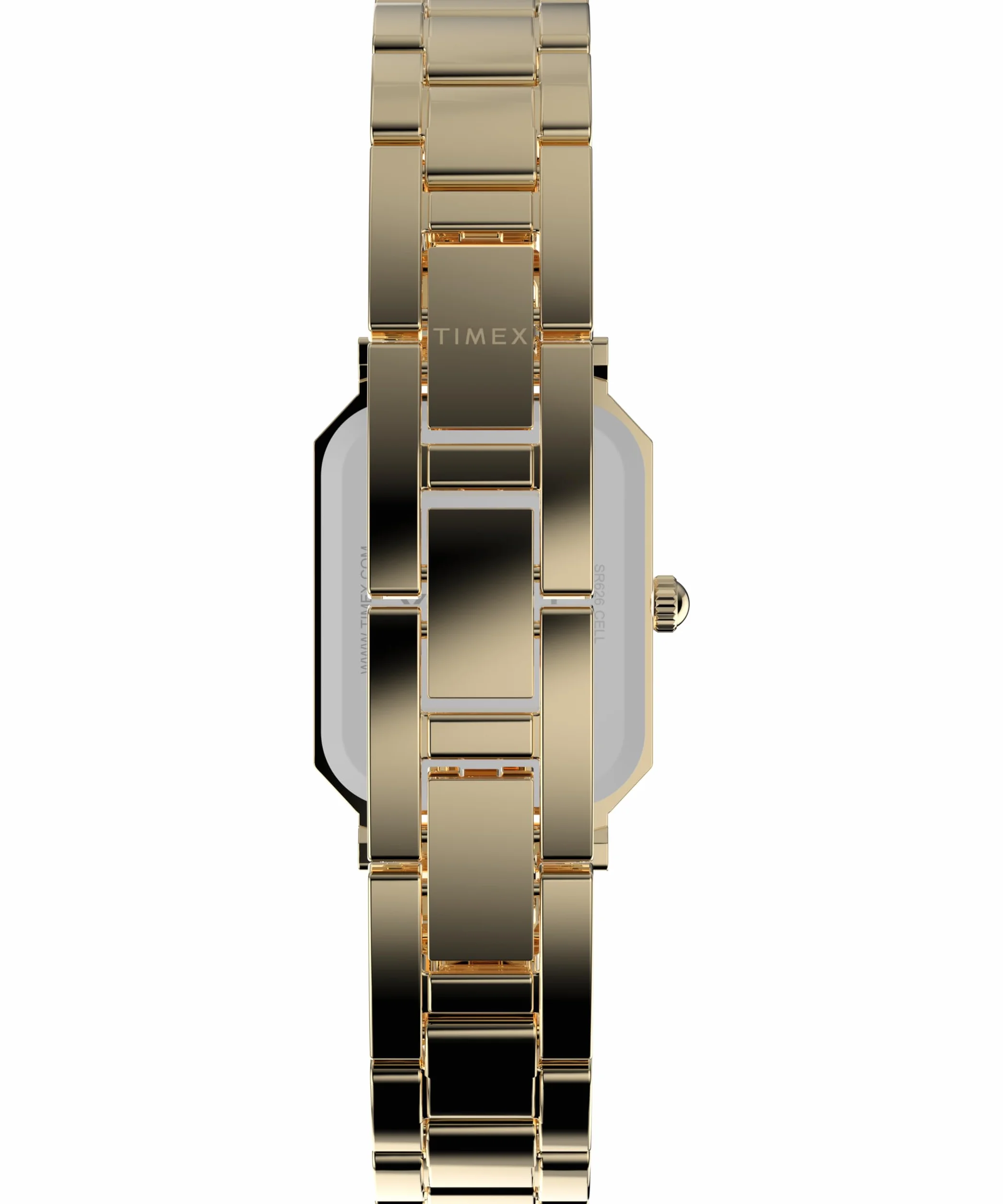 Timex Zegarek Damski Trend 21 mm Złoty Pasek Biała Tarcza TW2Y01200