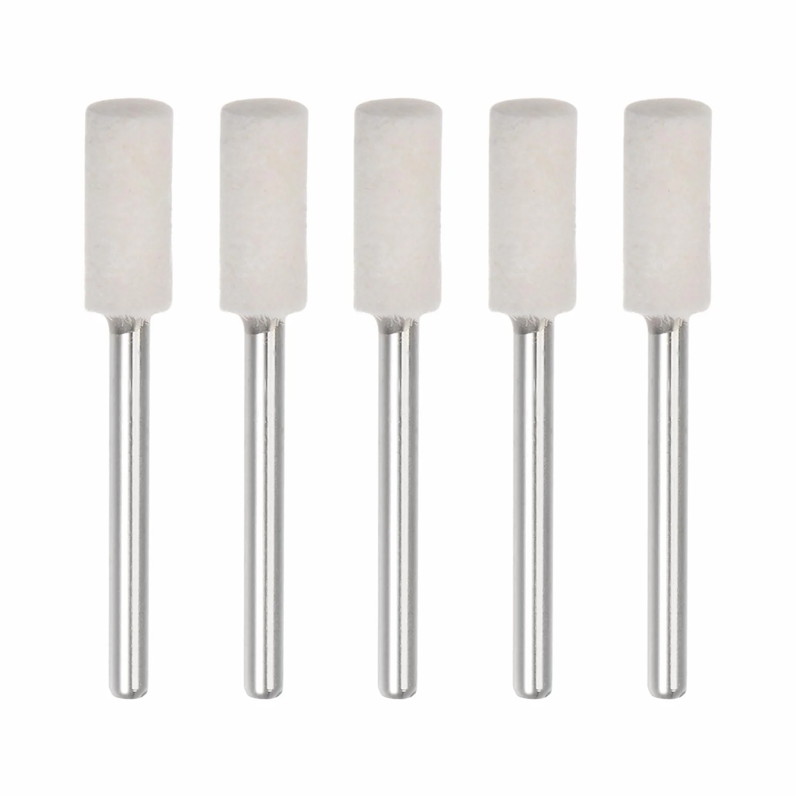 QUARKZMAN 5 sztuk wełnianych filcowych kropek 6 mm głowica 1/8 cala trzpień cylindryczny bity polerskie zadziory filcowe polerskie koło do narzędzi tokarskich